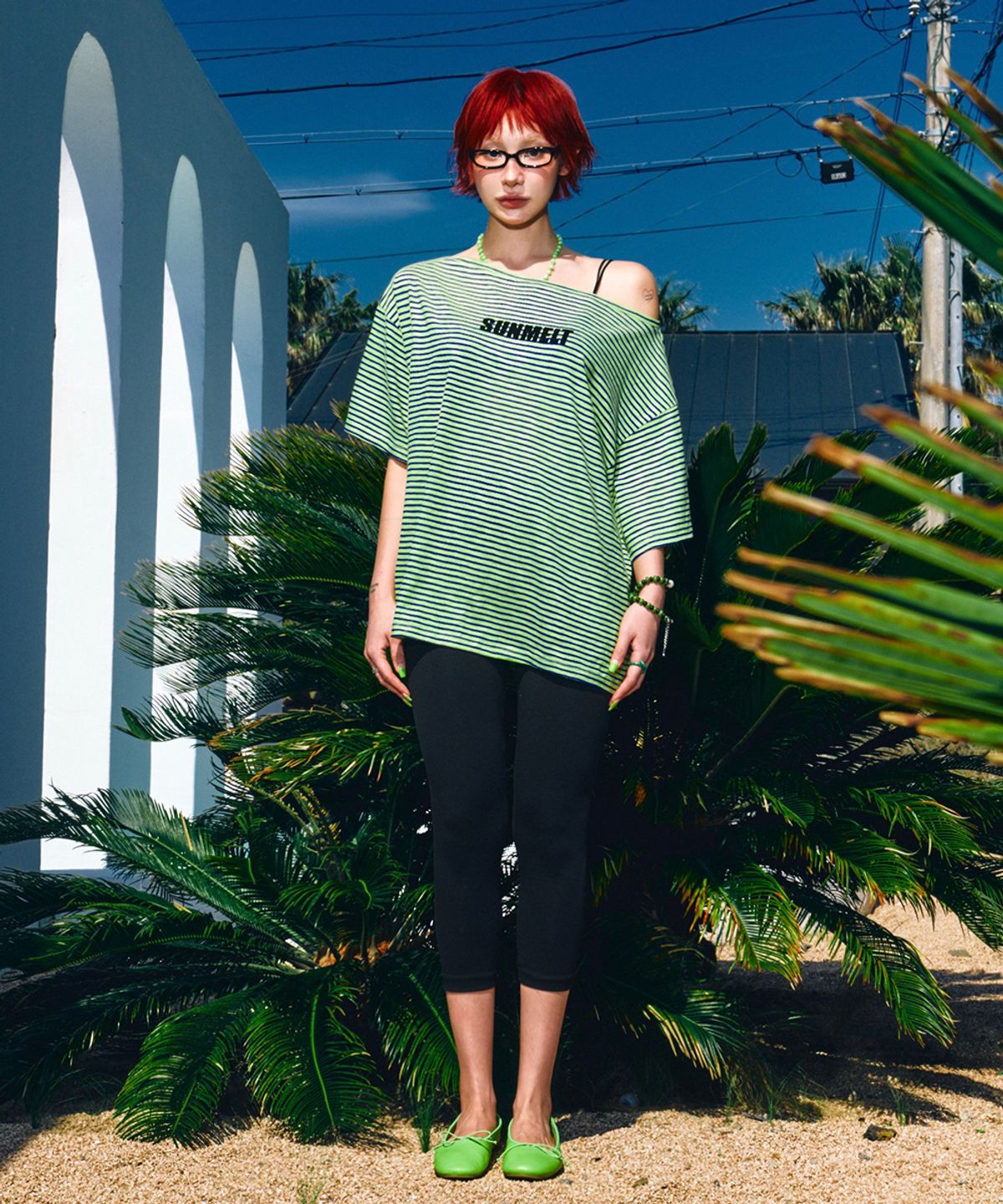 하이타이드 프랭키(HIGHTIDEFRANKIE) No Shade Off Shoulder Tee Yellow