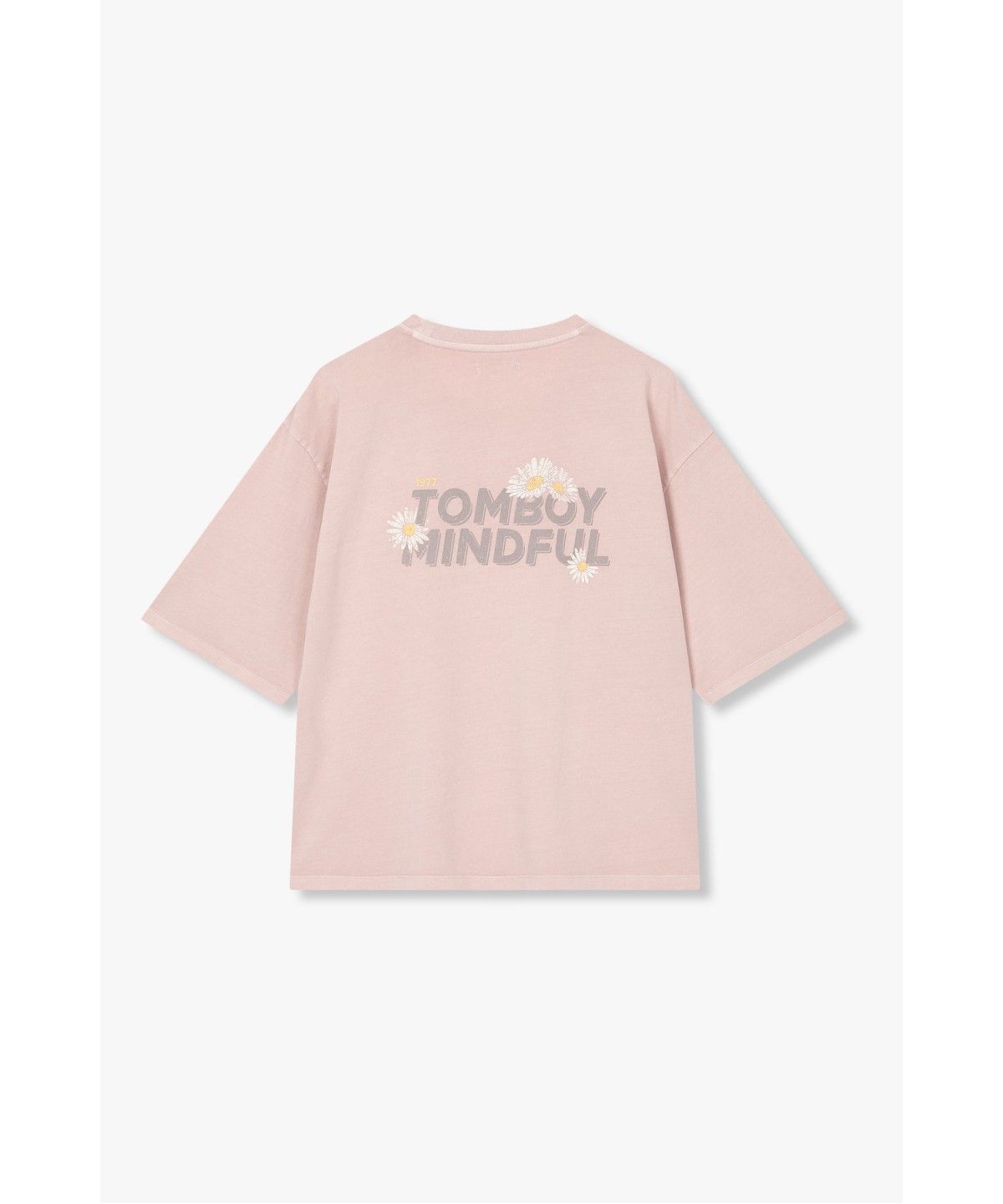 스튜디오 톰보이(STUDIO TOMBOY) 가먼트 다잉 양면 프린트 반팔 티셔츠_라이트 핑크 9176322974