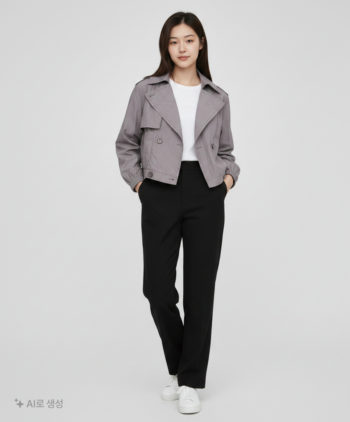 미쏘(MIXXO) 테일러드 더블버튼 크롭 점퍼 MIWJJC425G M