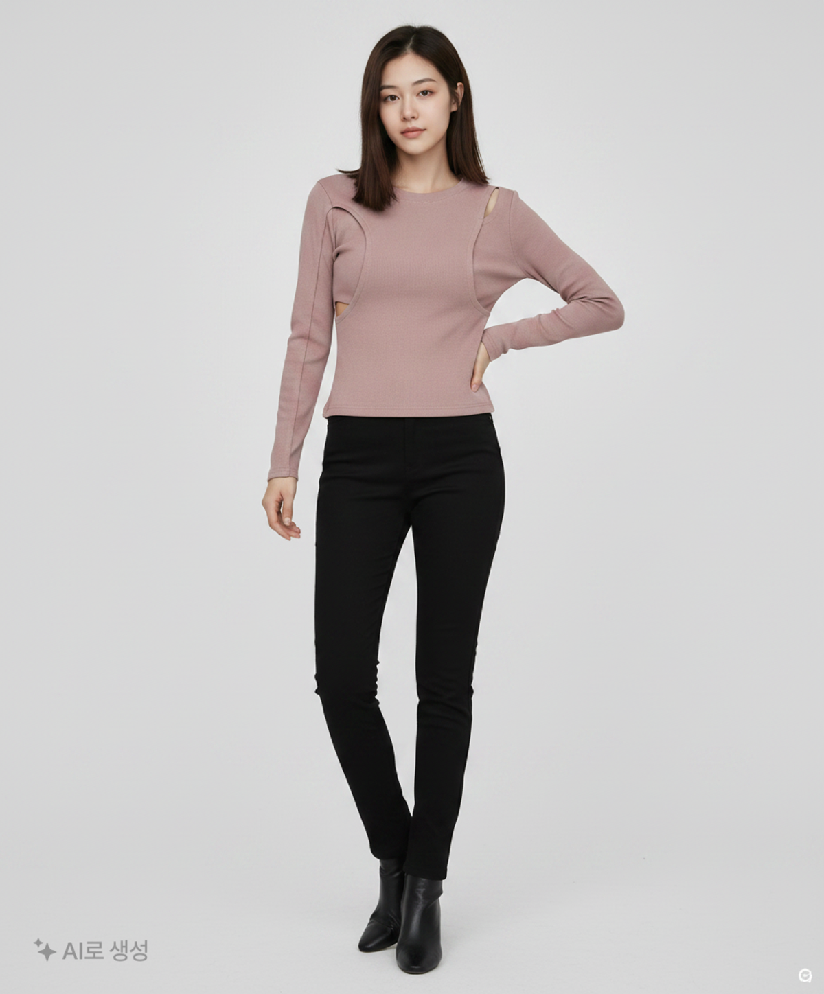 스퀘어라인(SQUARELINE) 긴소매 티셔츠 ONE SIZE