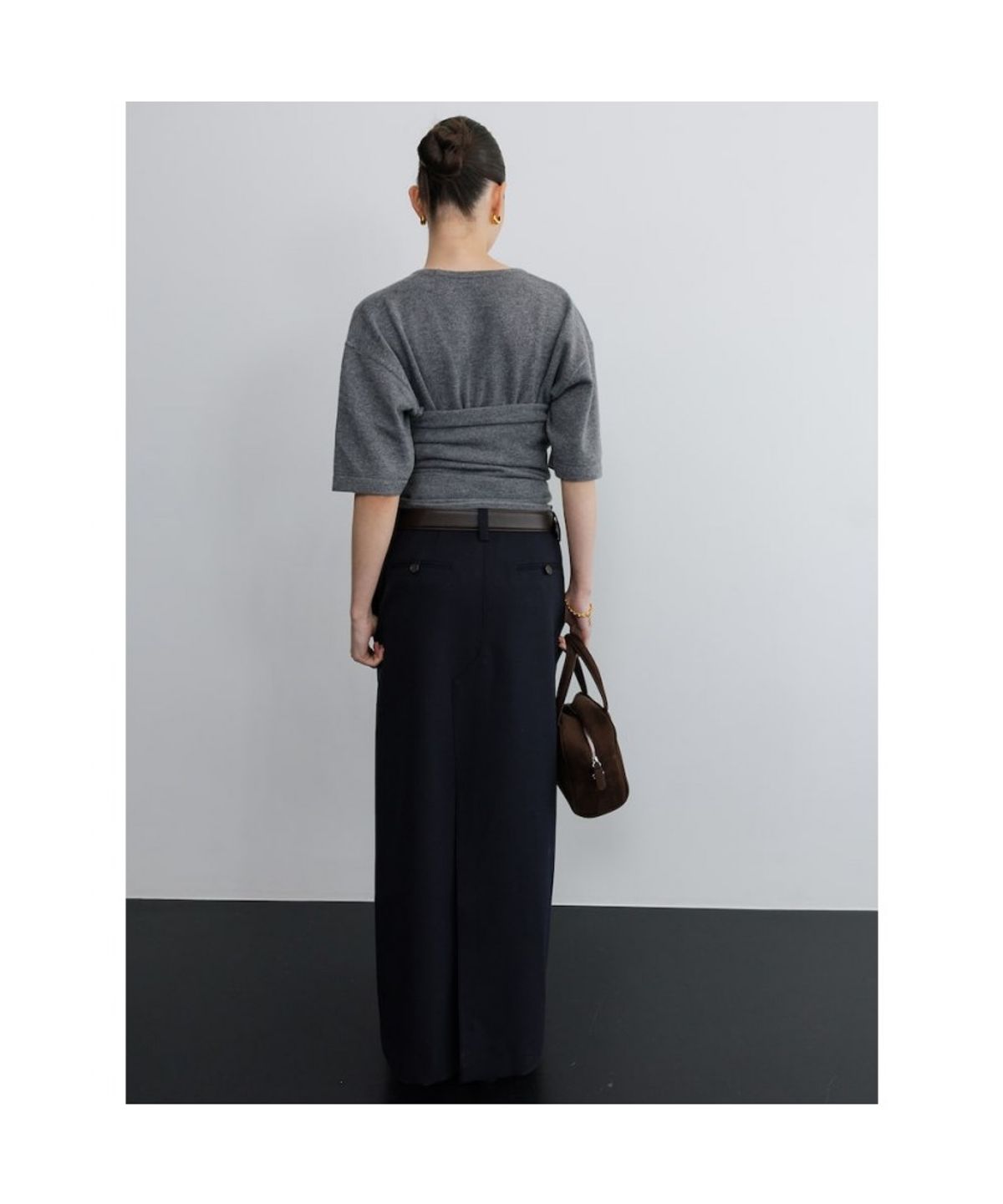디애퍼처(THE APERTURE) Winter Charlie Long Skirt  Navy (TA6127A03R)