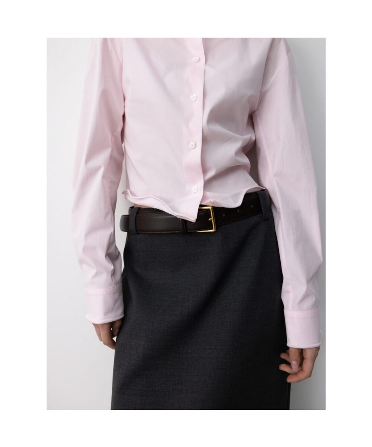 디애퍼처(THE APERTURE) Troia H Line Skirt  Grey (TA6127A043)