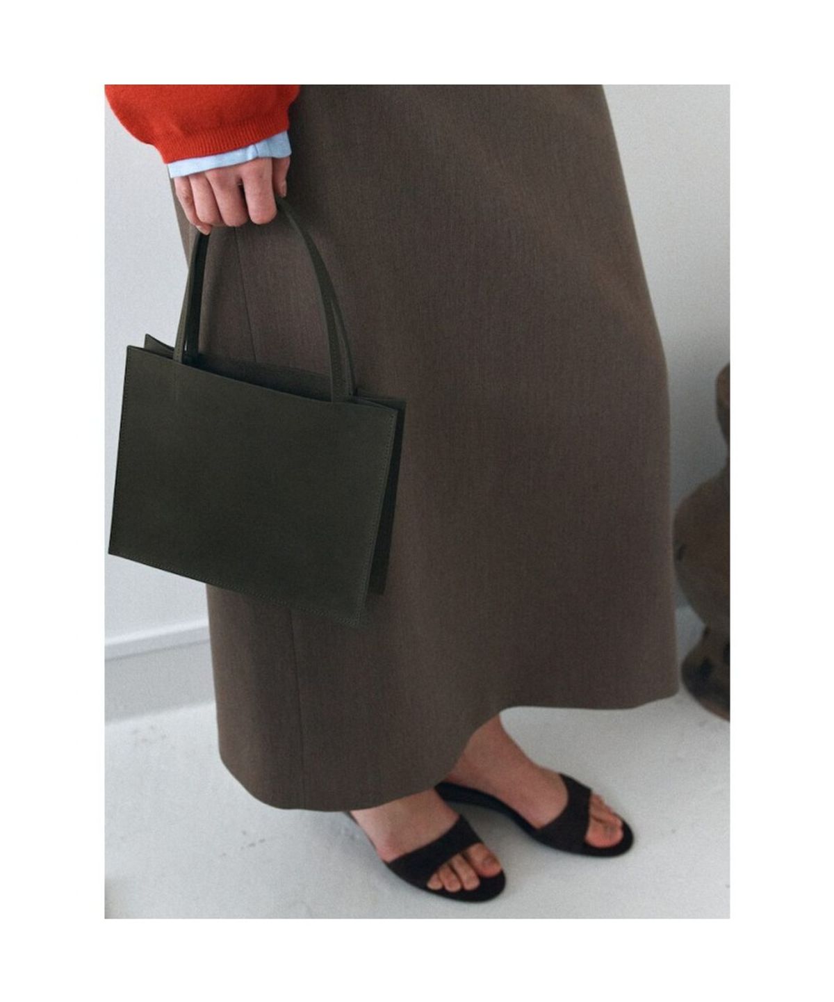 디애퍼처(THE APERTURE) Classic H Line Skirt  Brown (TA6227A02D)