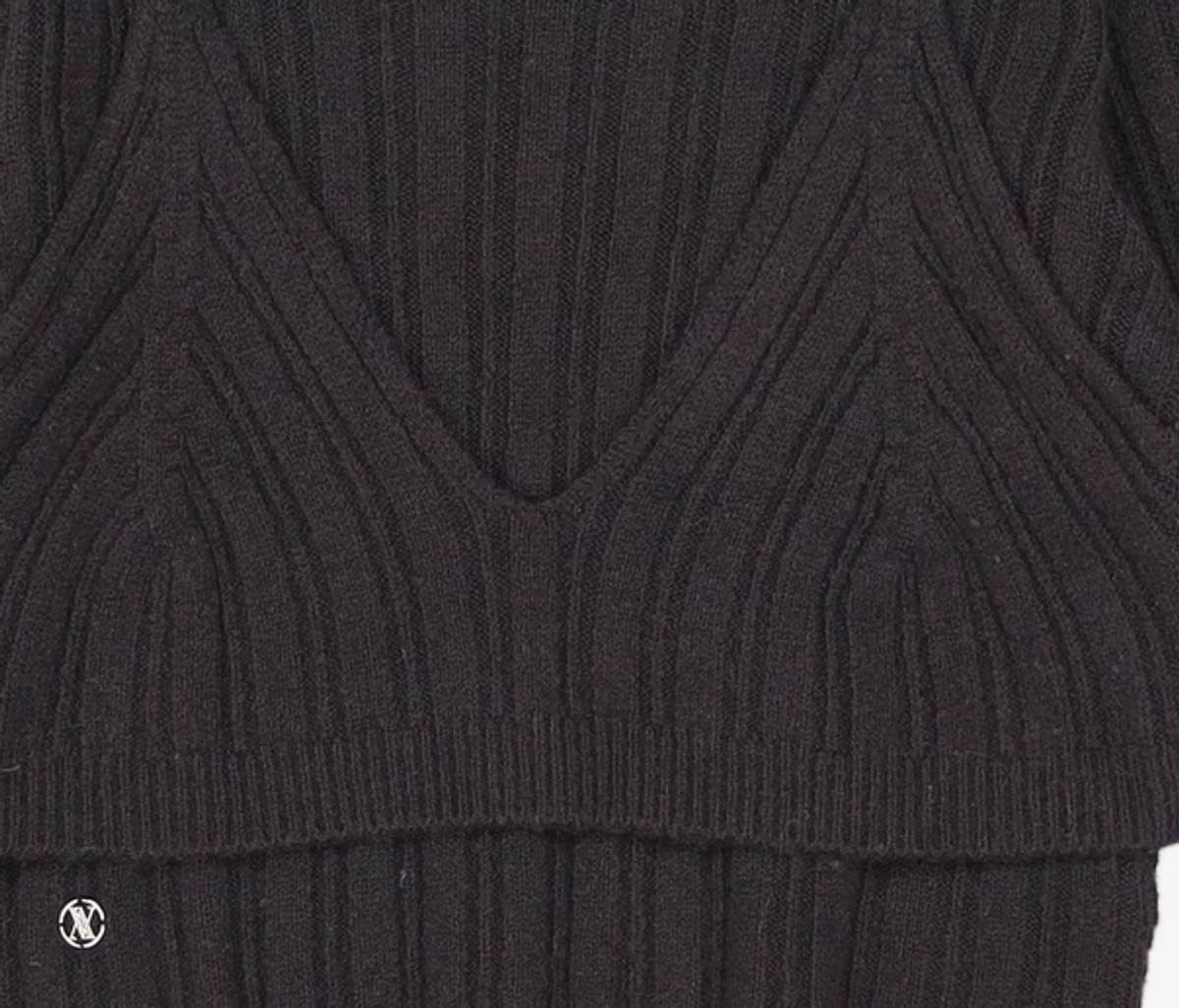 어반드레스(AVANDRESS) Isabel Layered Knit BLACK