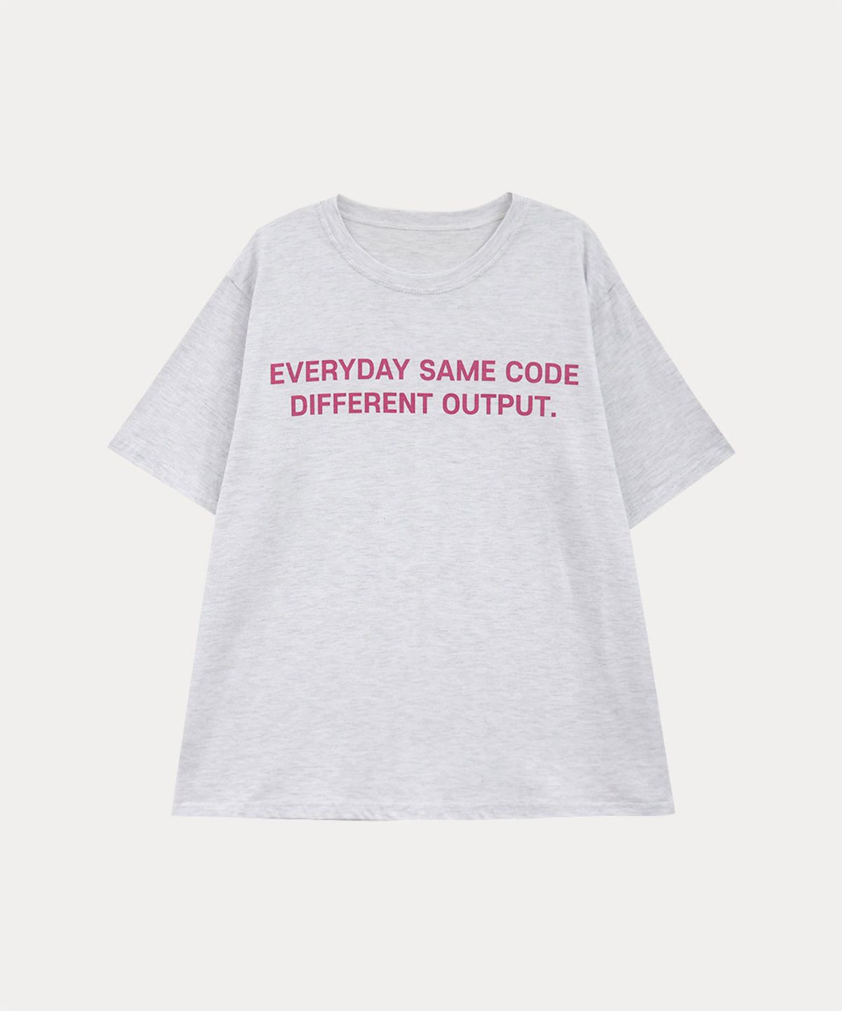 타버트(TARVERT) Code Lettering T-Shirt - White Melange
