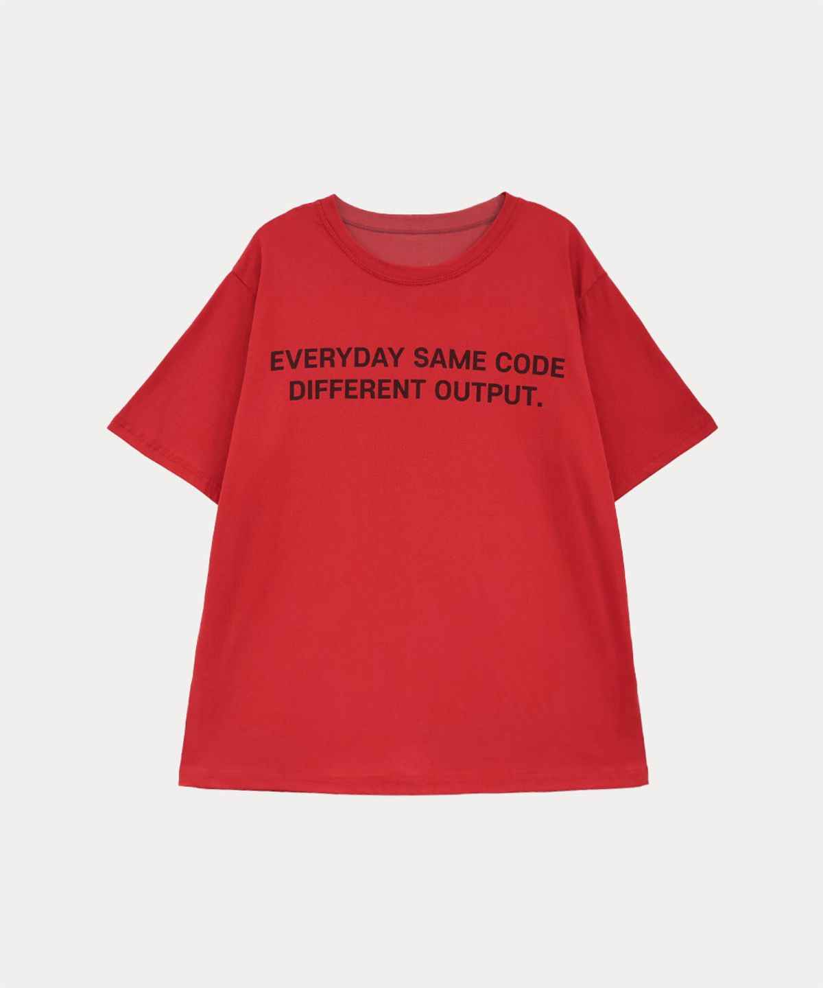 타버트(TARVERT) Code Lettering T-Shirt - Red