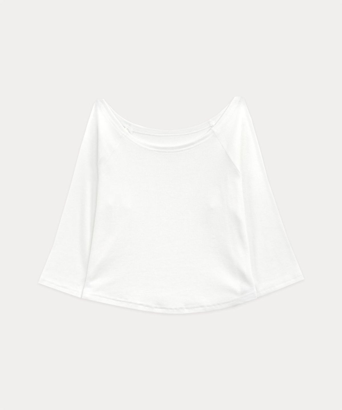 타버트(TARVERT) More Boat Neck Ribbed T-Shirt - Ivory