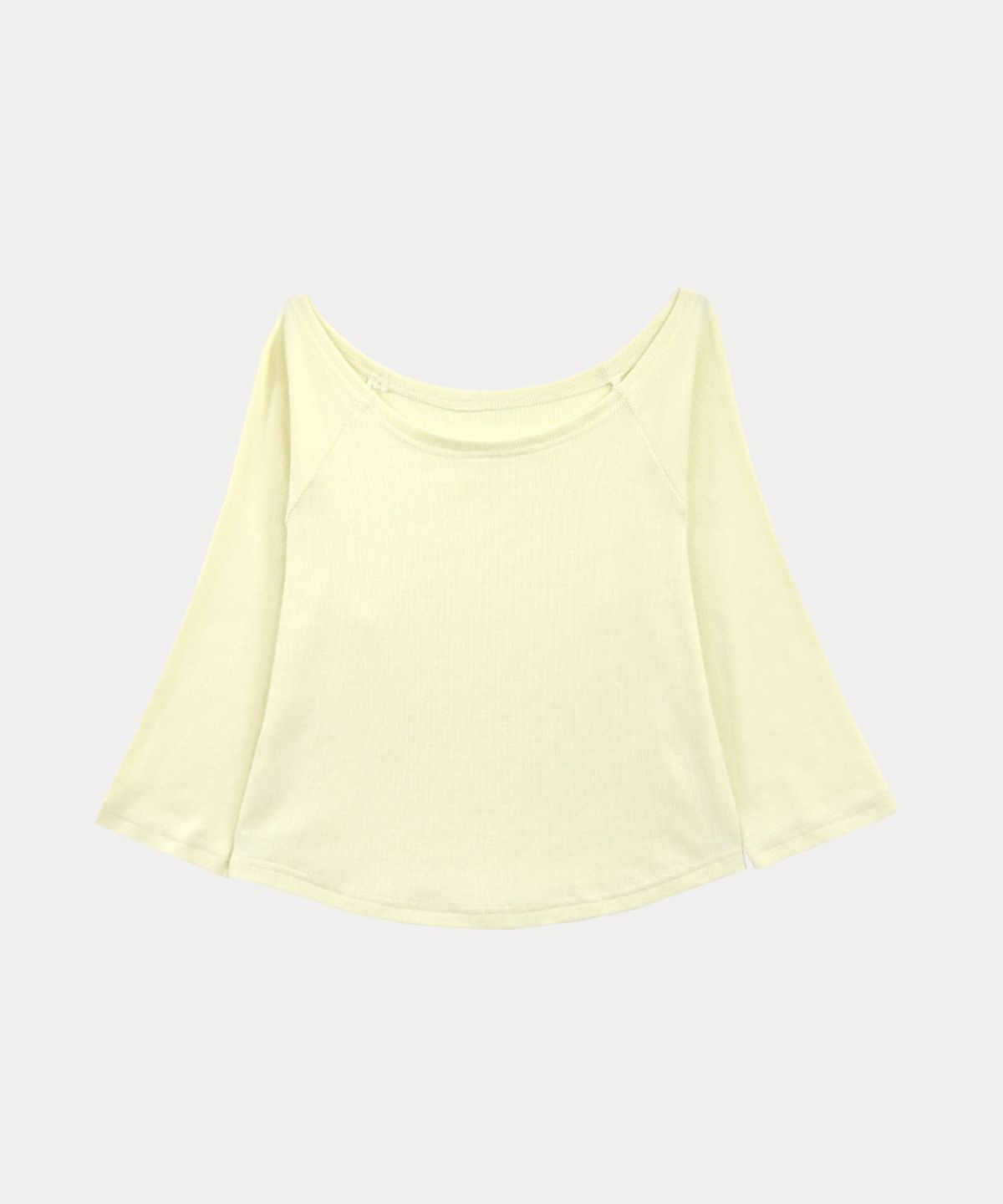 타버트(TARVERT) More Boat Neck Ribbed T-Shirt - Butter