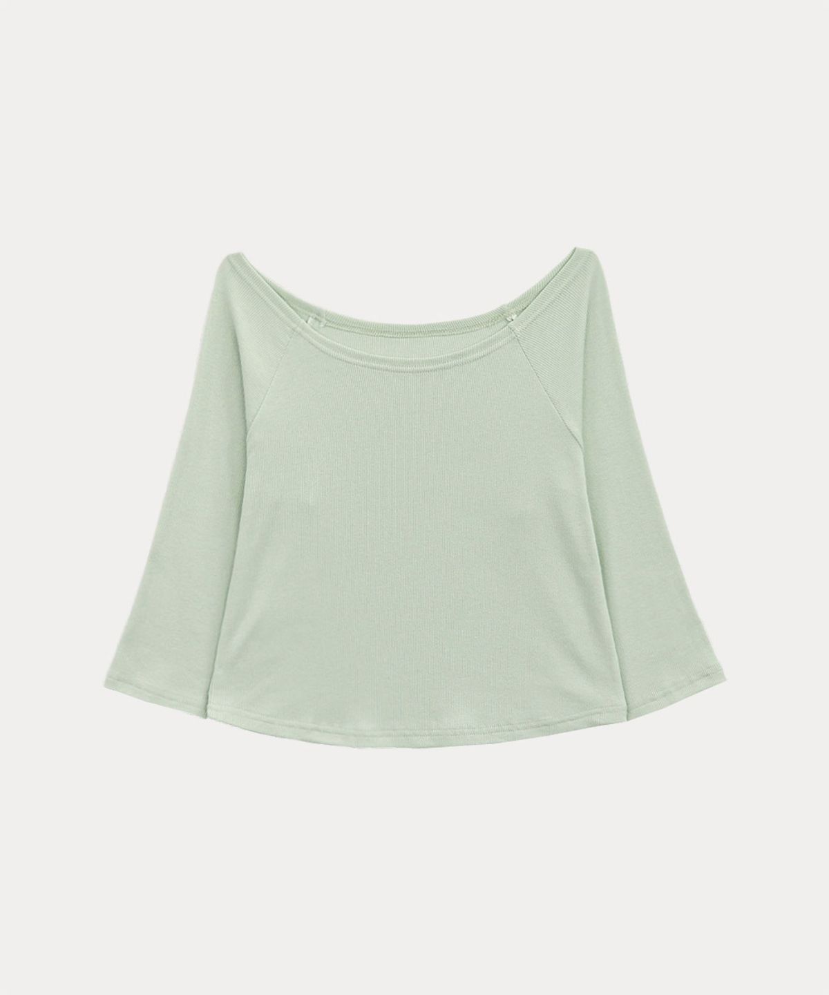 타버트(TARVERT) More Boat Neck Ribbed T-Shirt - Mint
