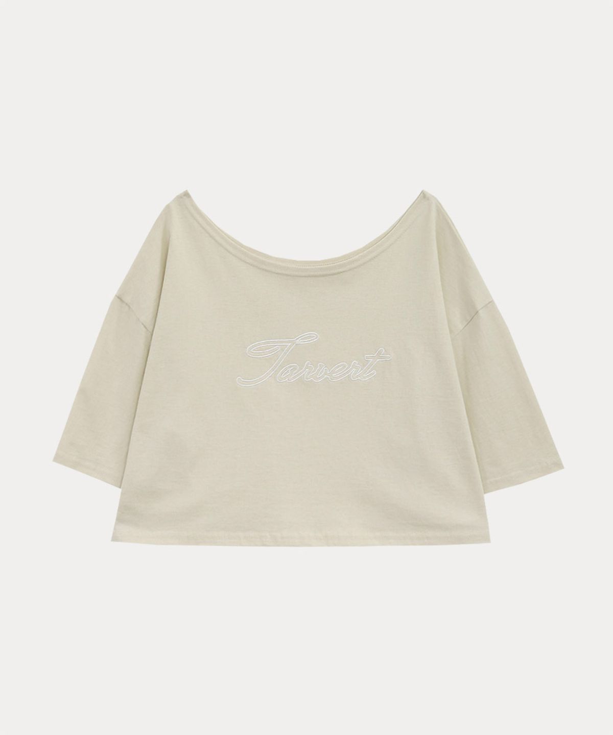 타버트(TARVERT) Unbalance Pigment T-Shirt - Cream