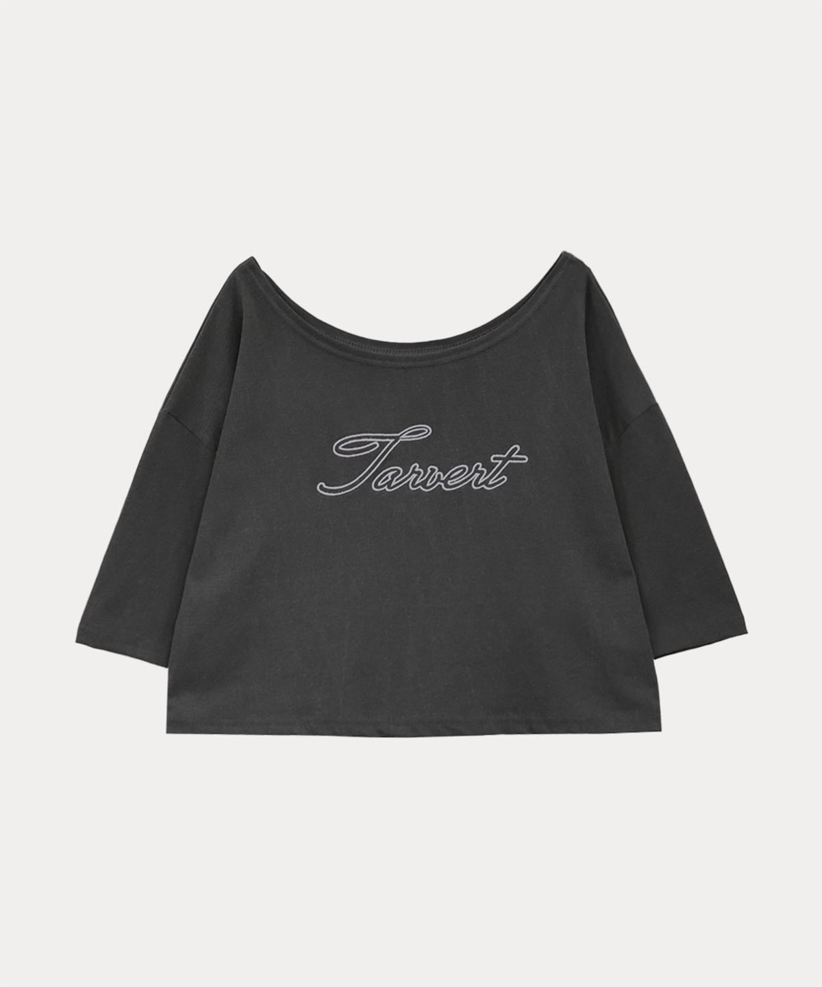 타버트(TARVERT) Unbalance Pigment T-Shirt - Charcoal