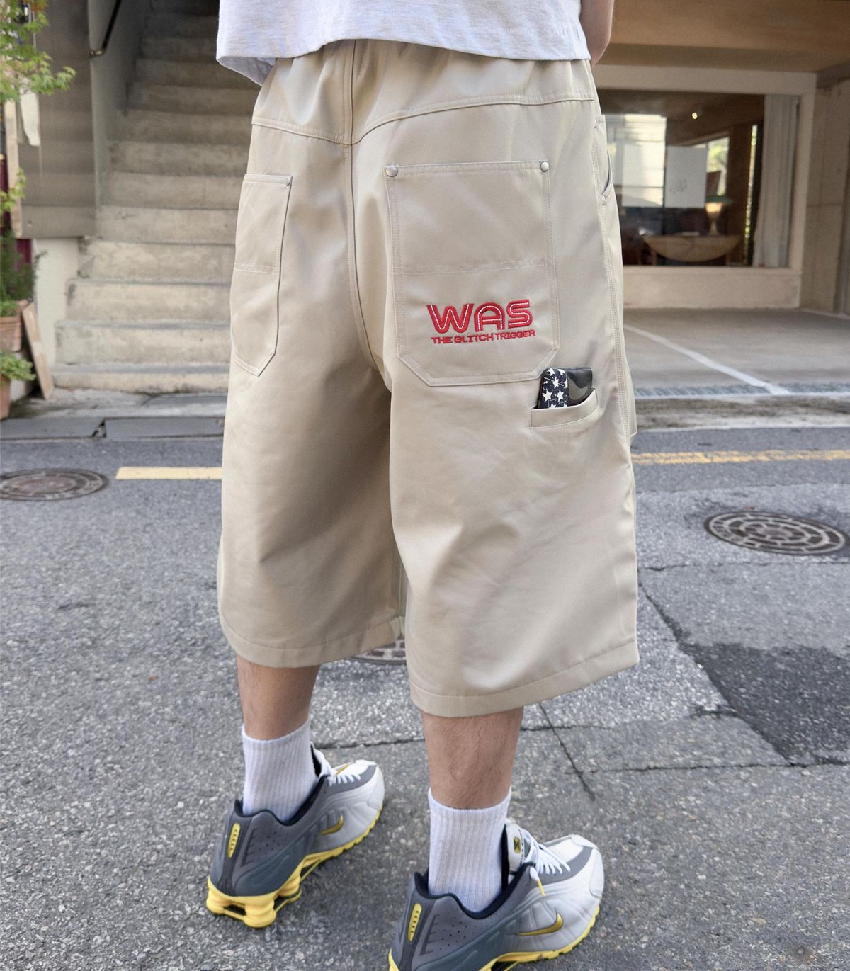 워즈(WAS) WAS RN 플레이트 버뮤다 팬츠 (베이지)