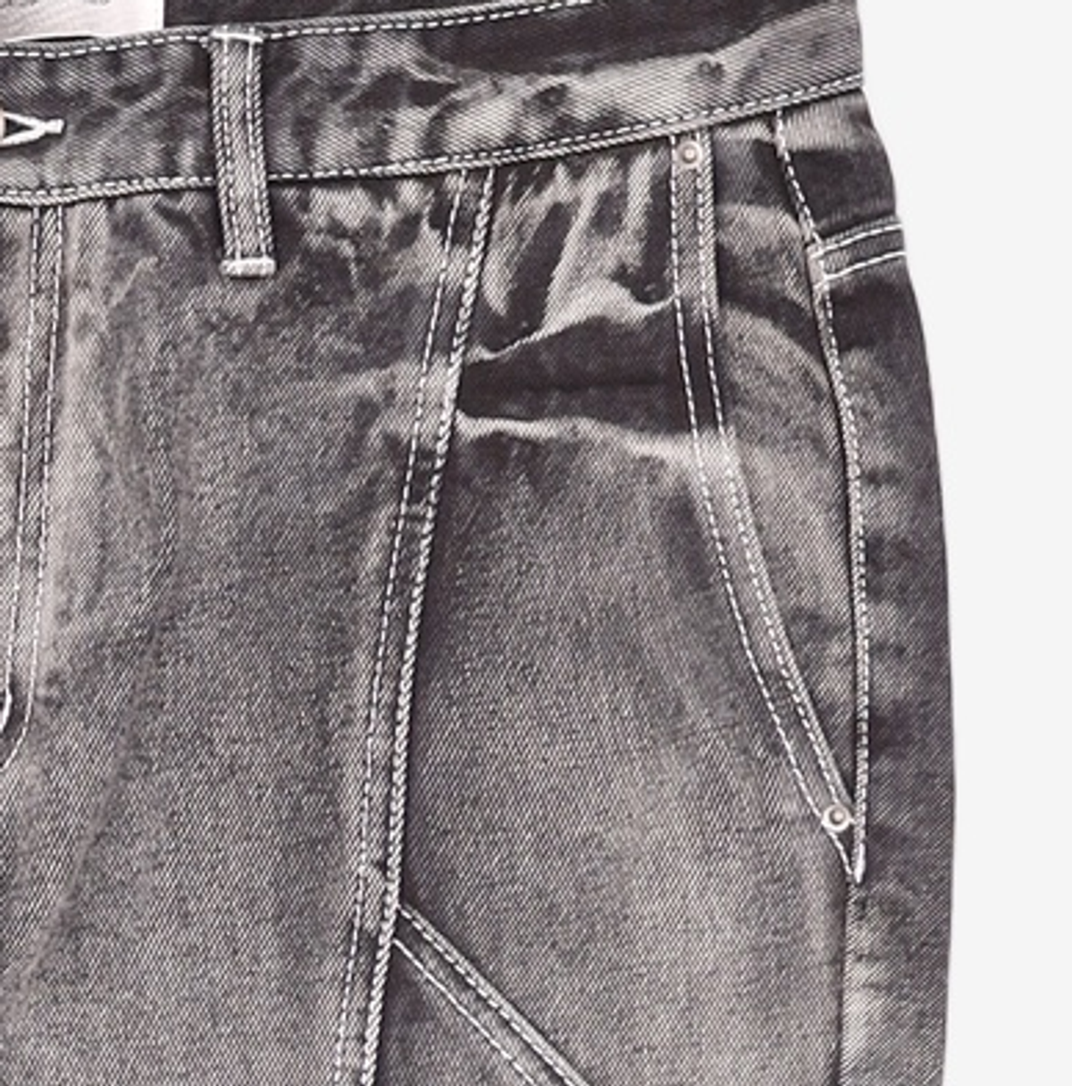 메종미네드(MAISON MINED) MOLAR FOX DENIM PANTS BLACK 50