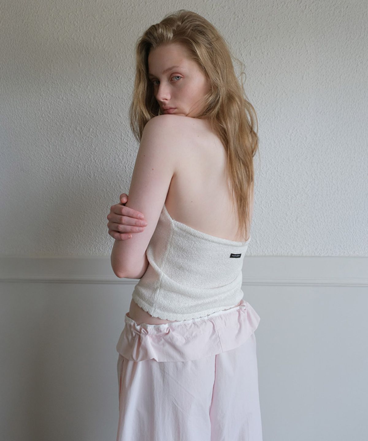 타버트(TARVERT) Hazel Halter Knit Top - Ivory