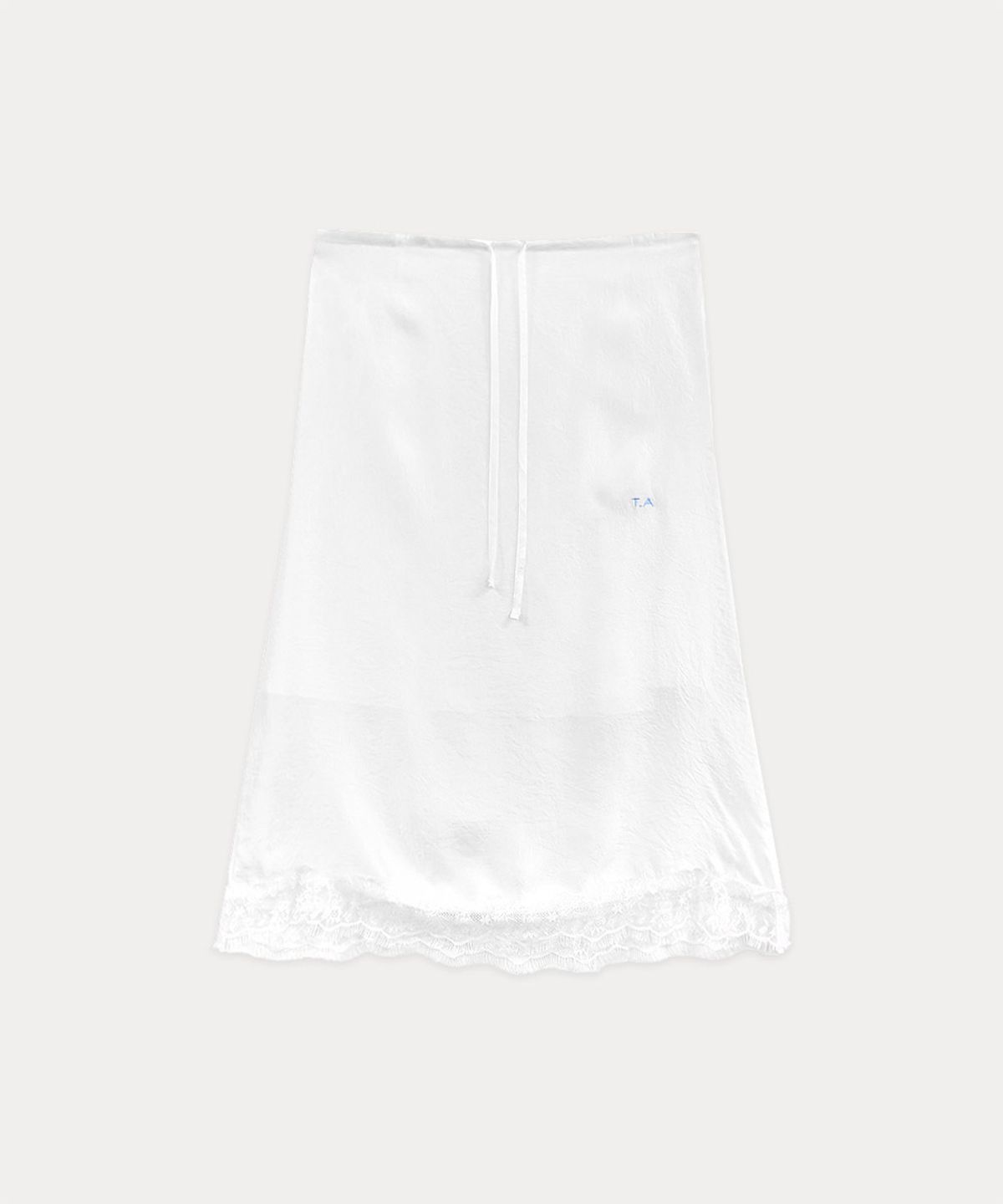 타버트(TARVERT) Bella Satin Long Skirt - White