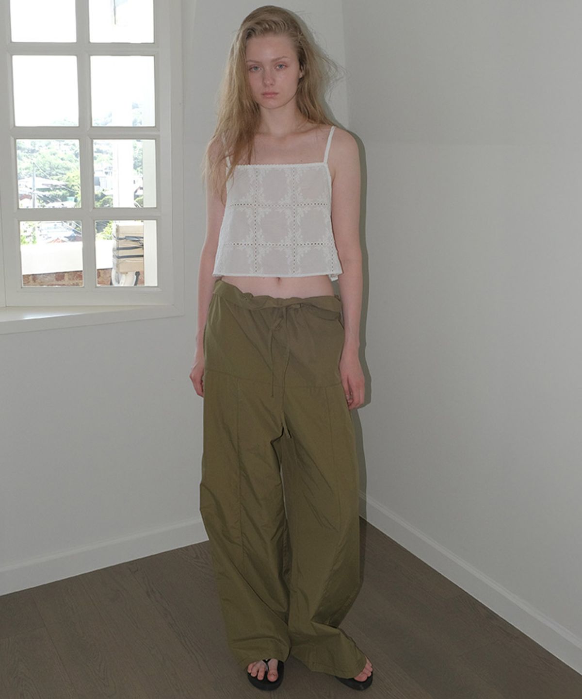 타버트(TARVERT) Nova Foldover Nylon Pants - Khaki