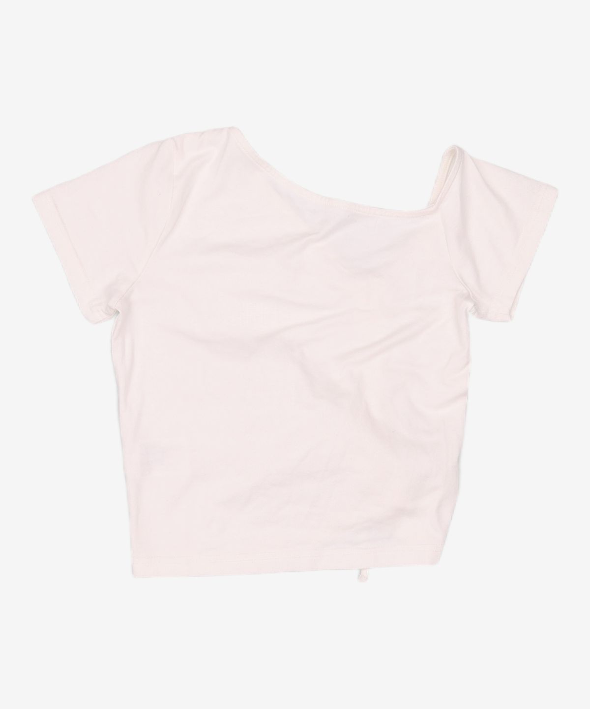 미쏘(MIXXO) 스트링 원오프숄더 반팔티_MIWHWD557A S