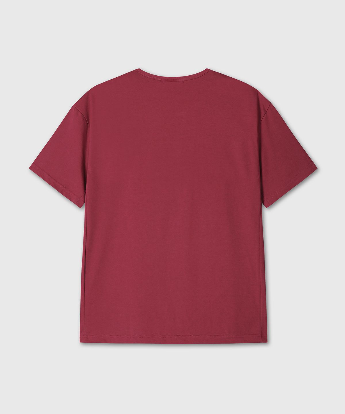 다이브인(DIVEIN) UNIFORM U NECK T-SHIRTS (BURGUNDY)