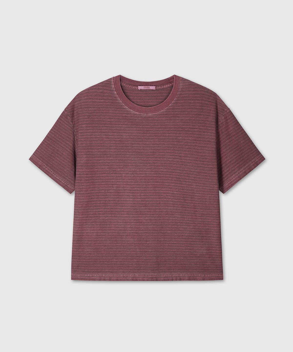 다이브인(DIVEIN) DYED STRIPE COTTON T-SHIRT (PURPLE)