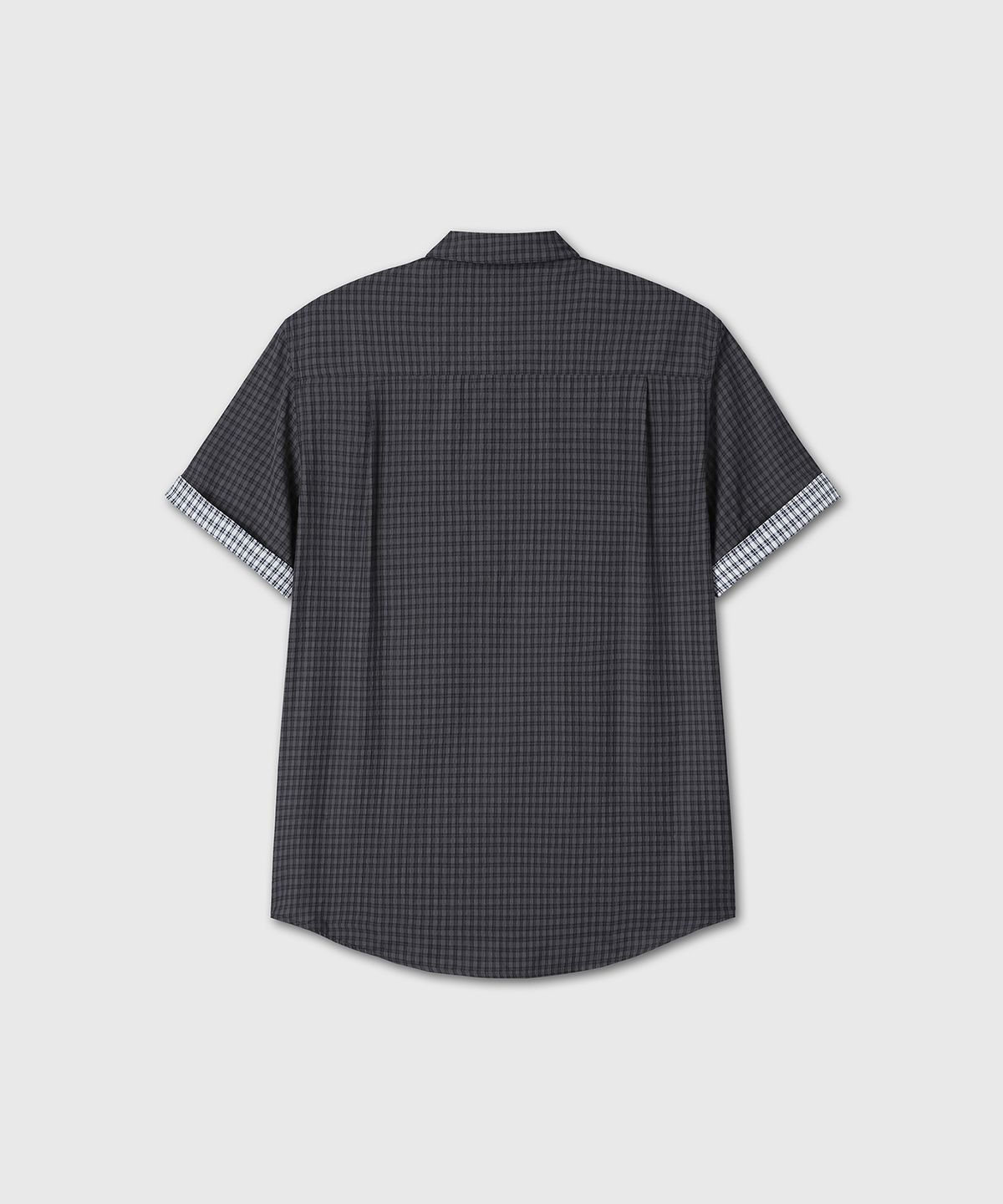 다이브인(DIVEIN) ROLL-UP HALF CHECK SHIRTS (CHARCOAL)