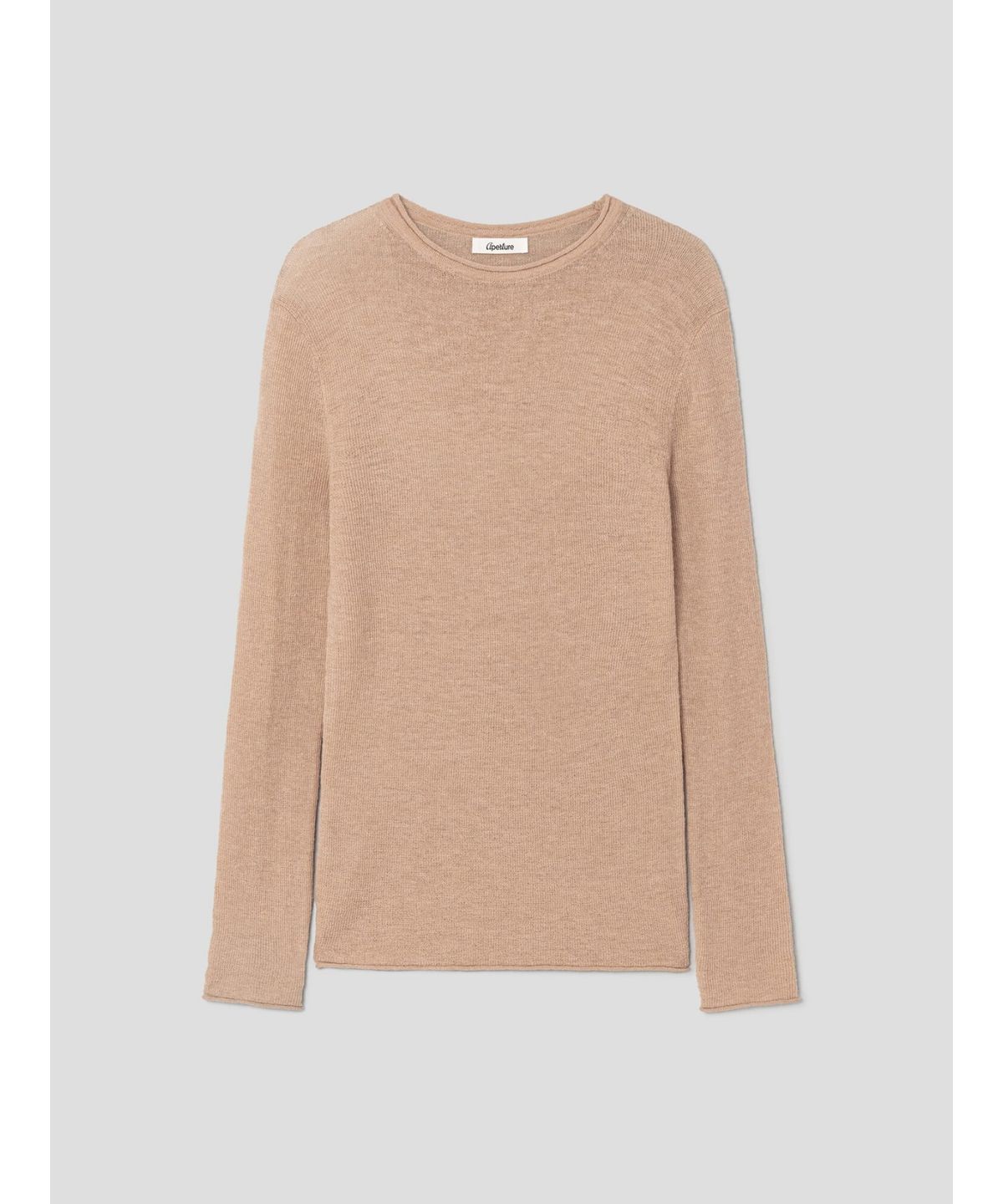 디애퍼처(THE APERTURE) Sheer Round Knit Top  Salmon Pink (TA6251A089)