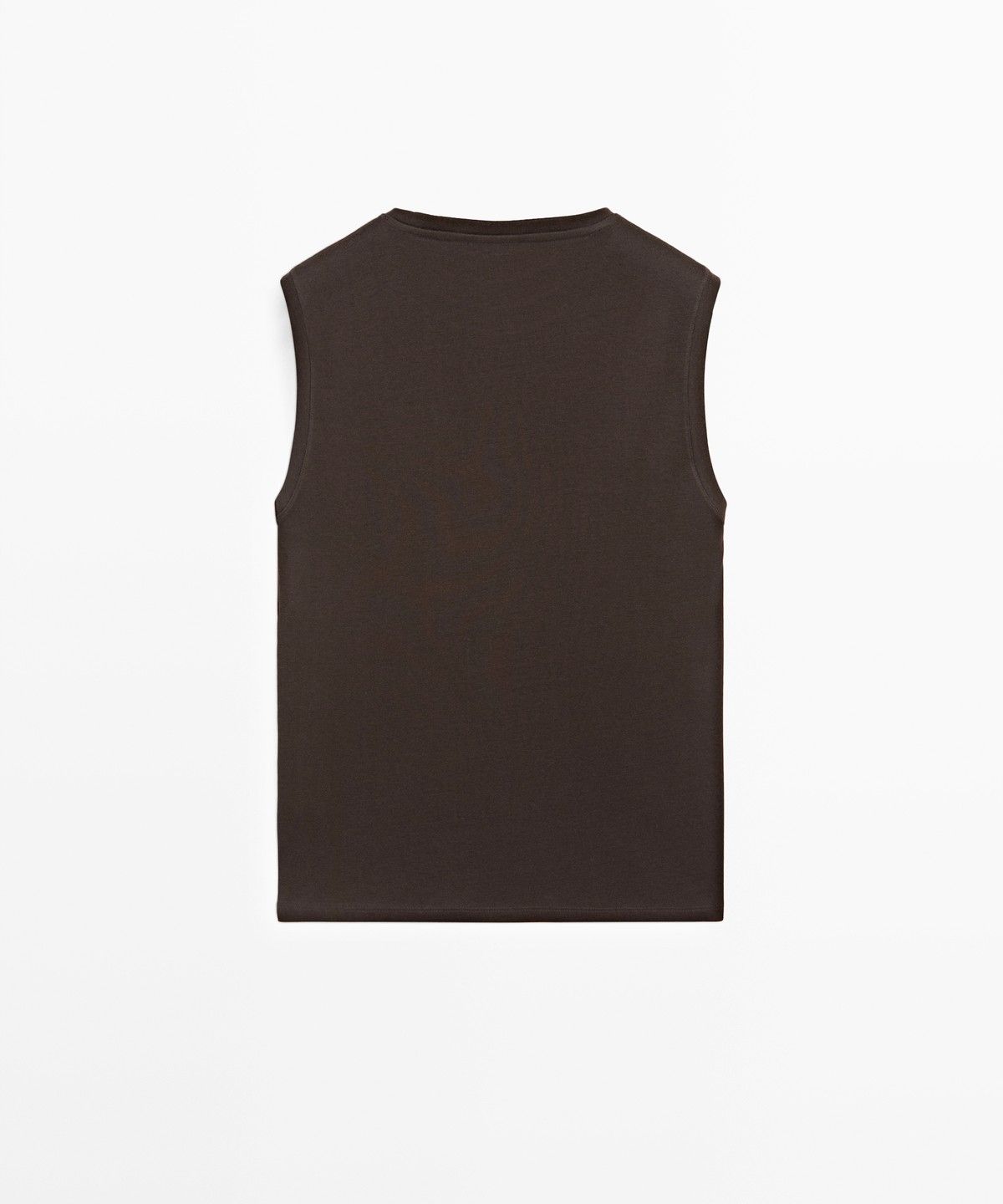 마시모두띠(MASSIMO DUTTI) 100% 코튼 슬리브리스 탑