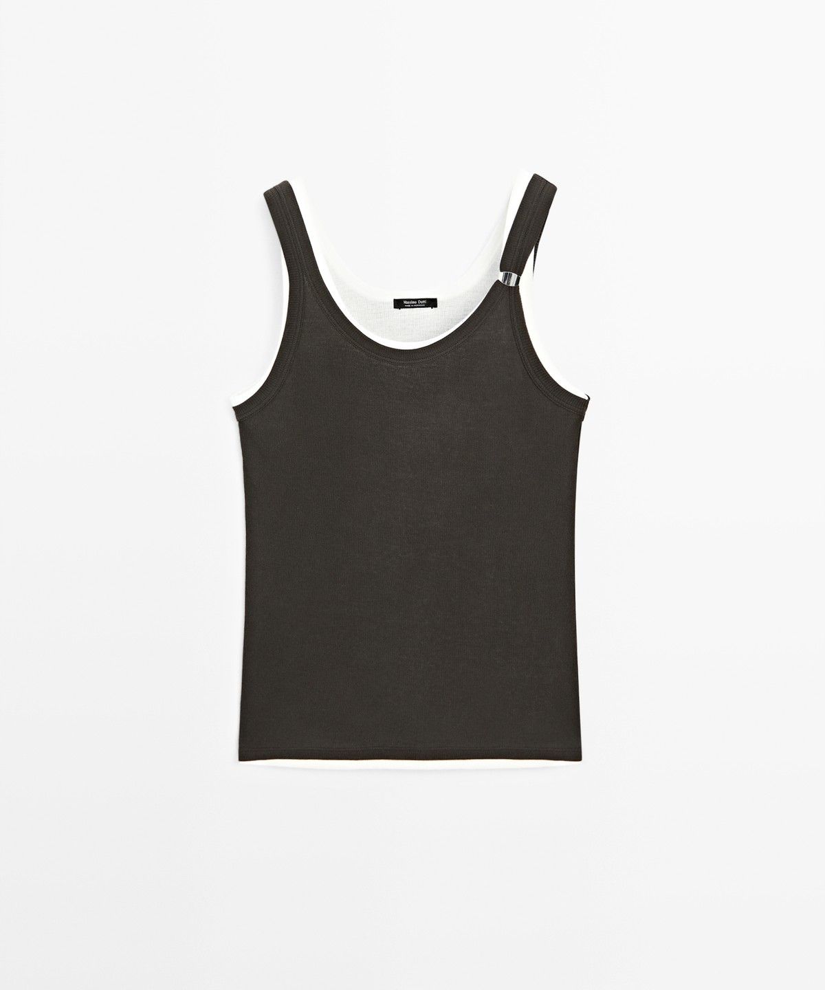 마시모두띠(MASSIMO DUTTI) 주얼 장식 더블 레이어 톱