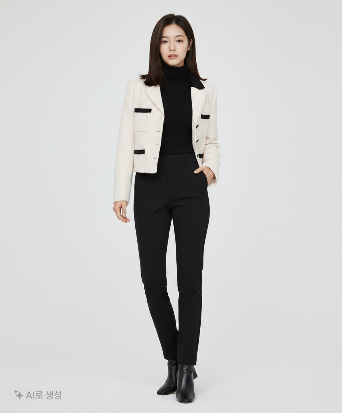 미쏘(MIXXO) 테일러드 트위드 자켓 MIWJKD411G M