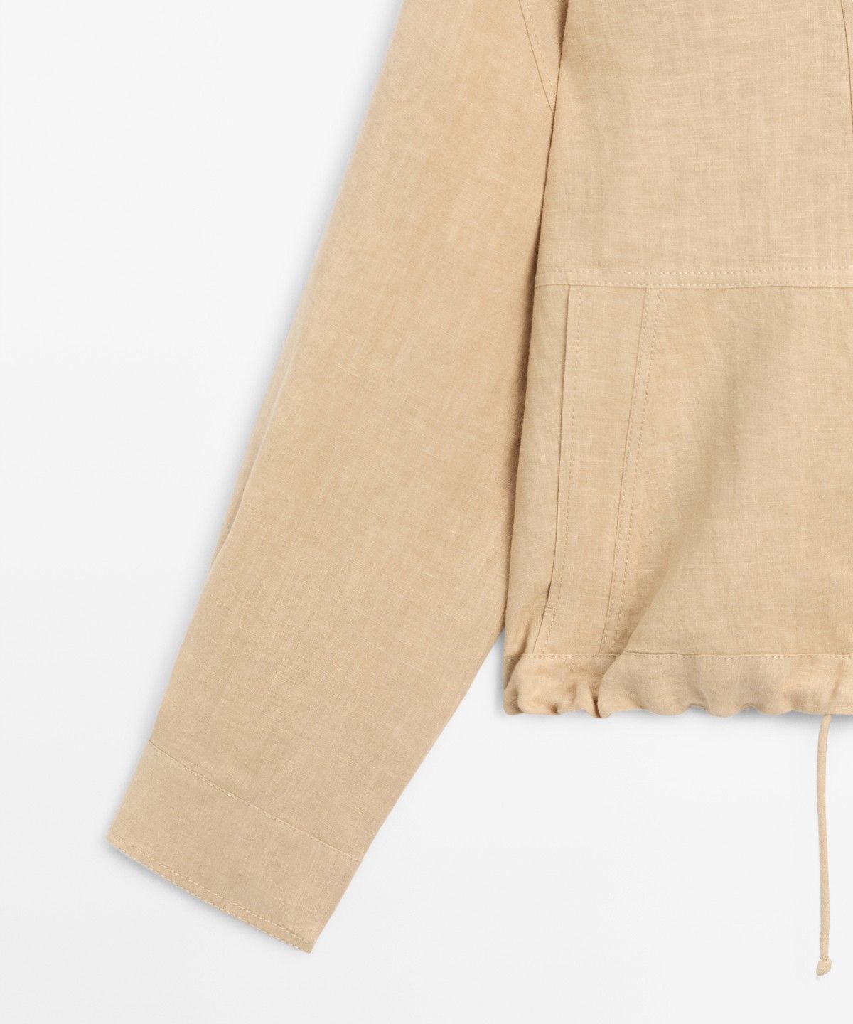 마시모두띠(MASSIMO DUTTI) 100% 린넨 플루이드 봄버 자켓