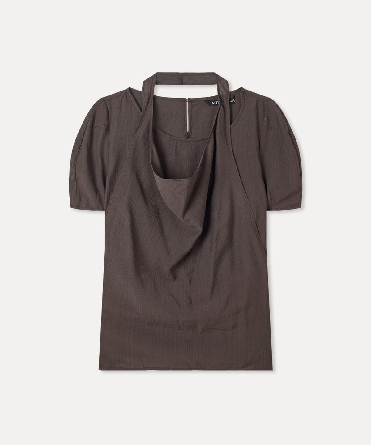 미쏘(MIXXO) 카울넥 레이어드 블라우스_MIWBWG707B MIWBLG91QB