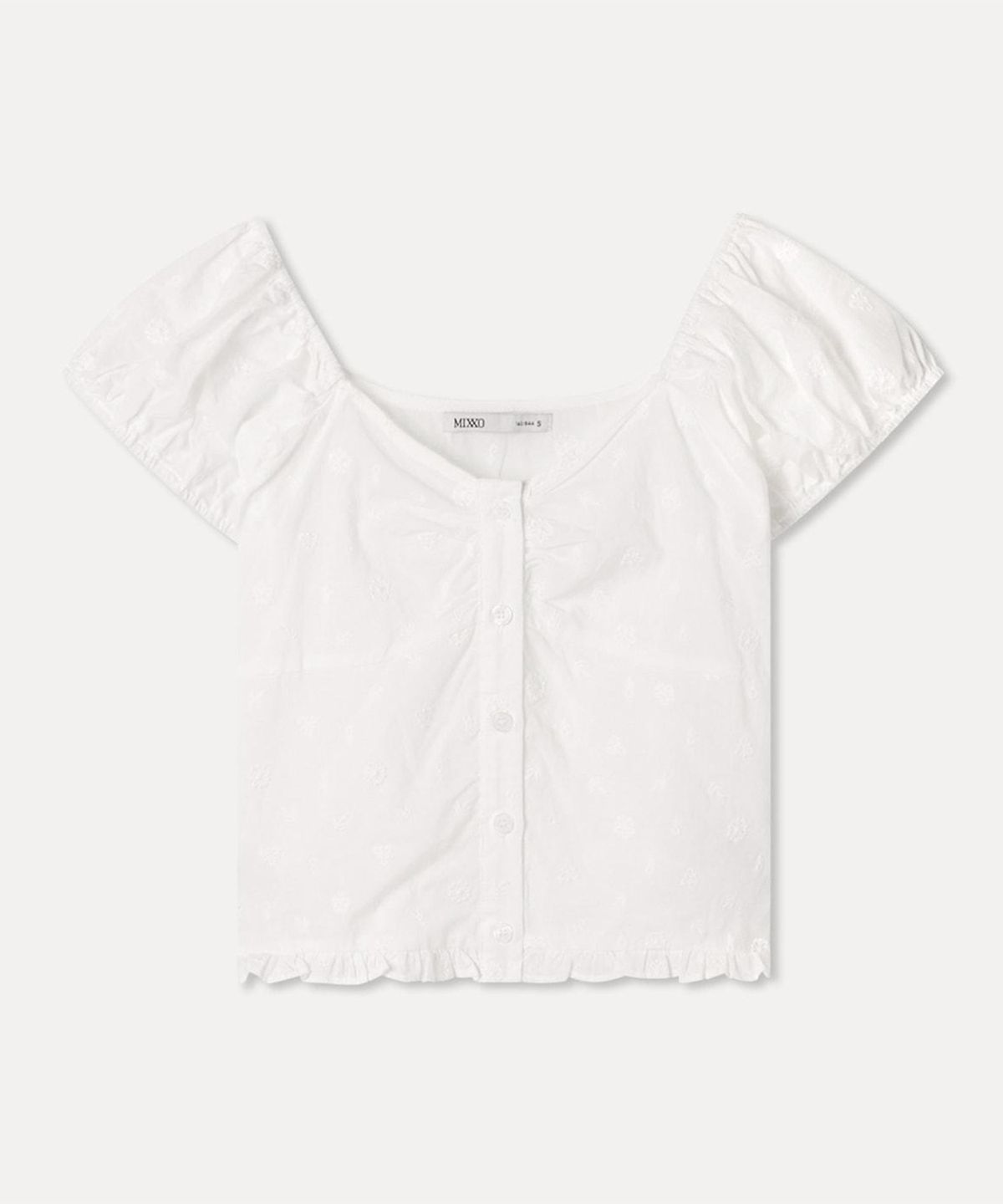 미쏘(MIXXO) 아일렛 프릴 블라우스 RE BWG63QG_MIWBWG74QG