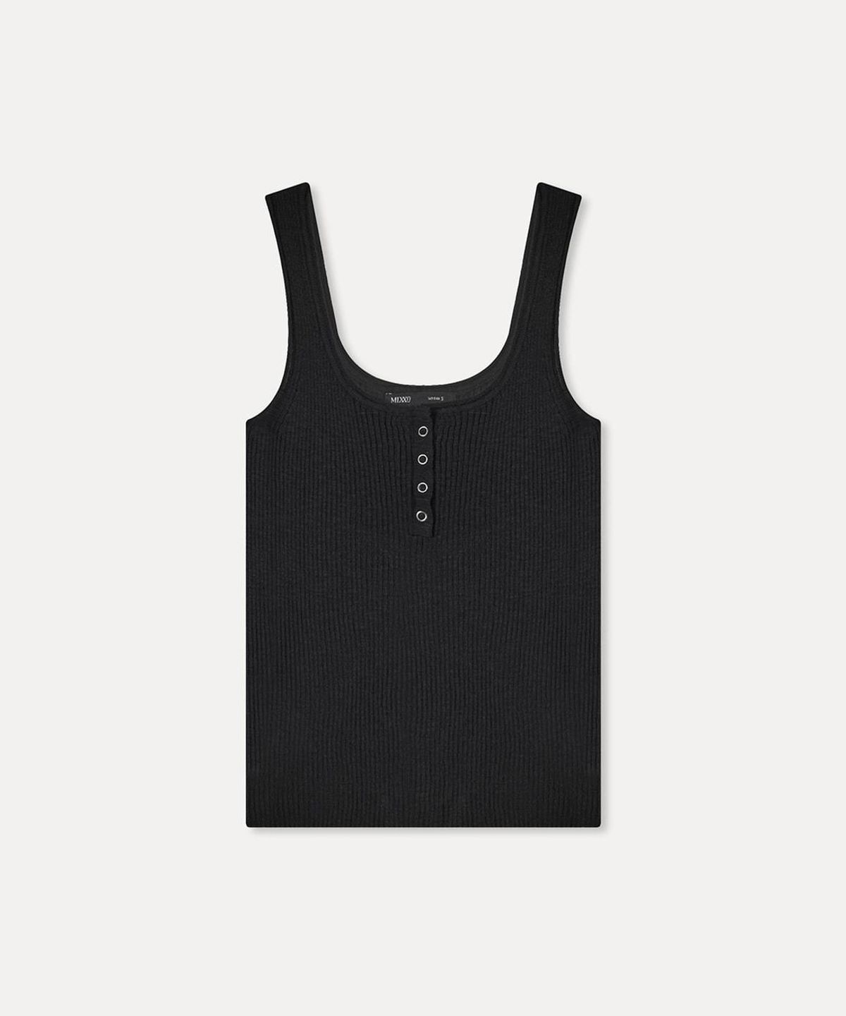 미쏘(MIXXO) 스냅버튼 나시 니트_MIWKAG723T