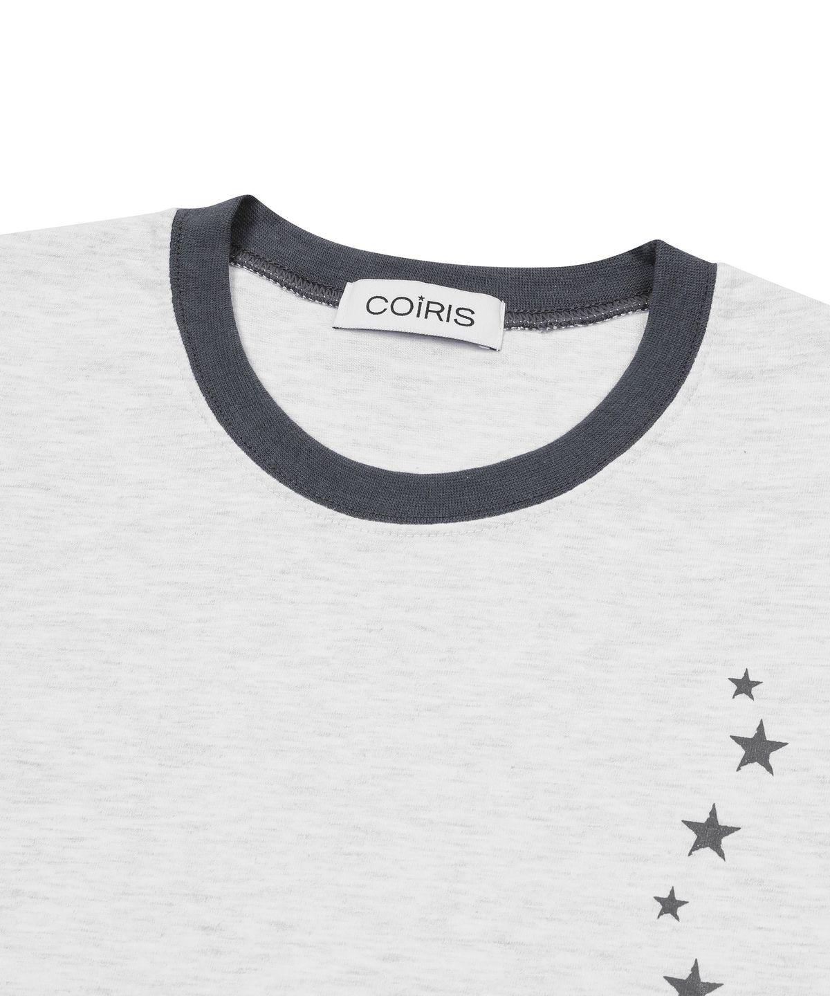 코이리스(COIRIS) 호타루 레터링 배색 링거 반팔 티 (2컬러)