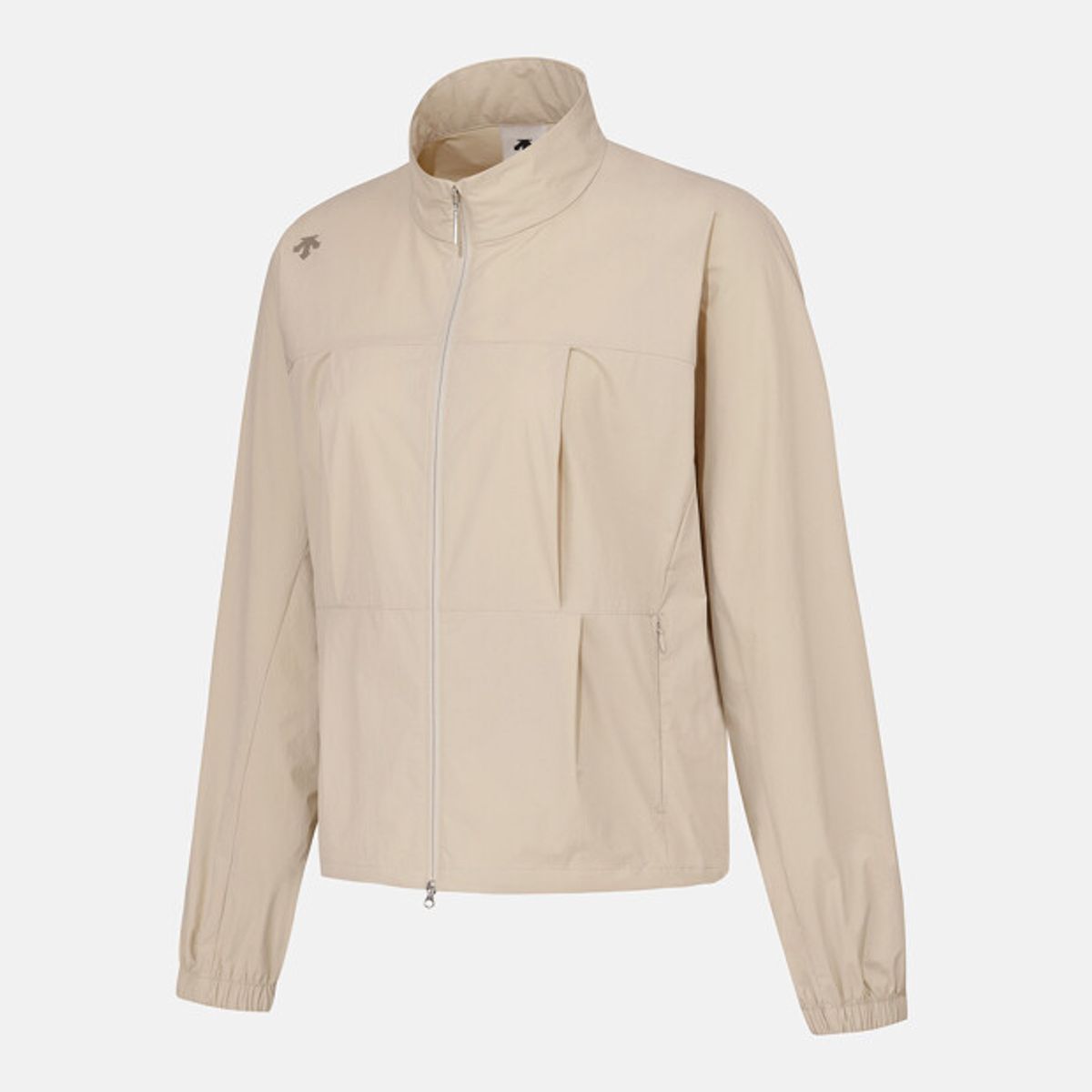 데상트(DESCENTE) 여성 스텐드넥 우븐 자켓 베이지 SR322PWT71