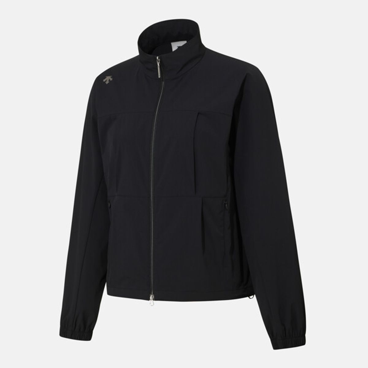 데상트(DESCENTE) 여성 스텐드넥 우븐 자켓 블랙 SR322PWT71