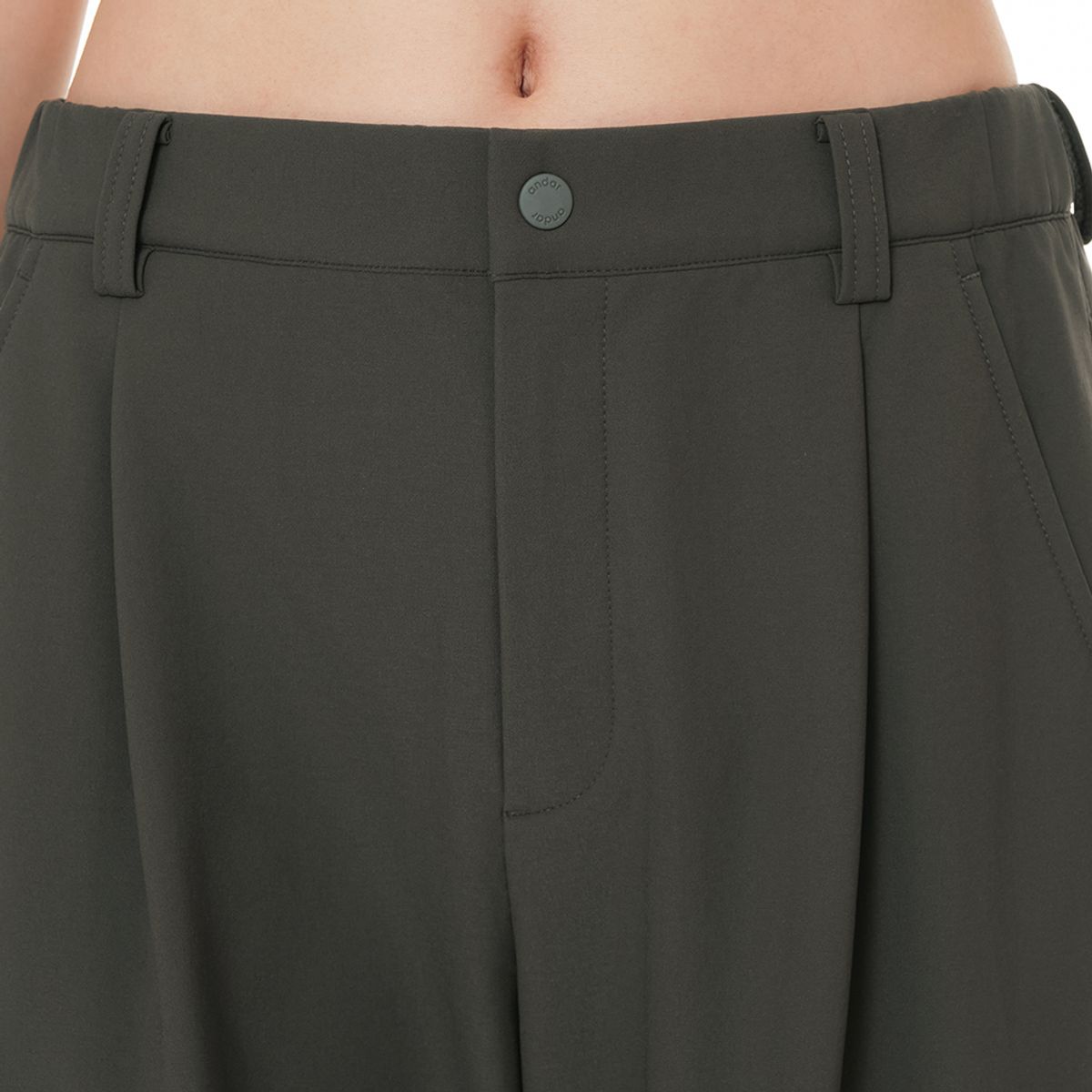 안다르(ANDAR) 에어스트 기모 세미 와이드 투웨이 카고 팬츠