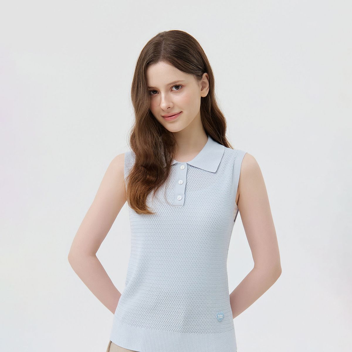 마틴골프(MARTINE GOLF) Saint Collar Sleeveless Knit_L/BLUE