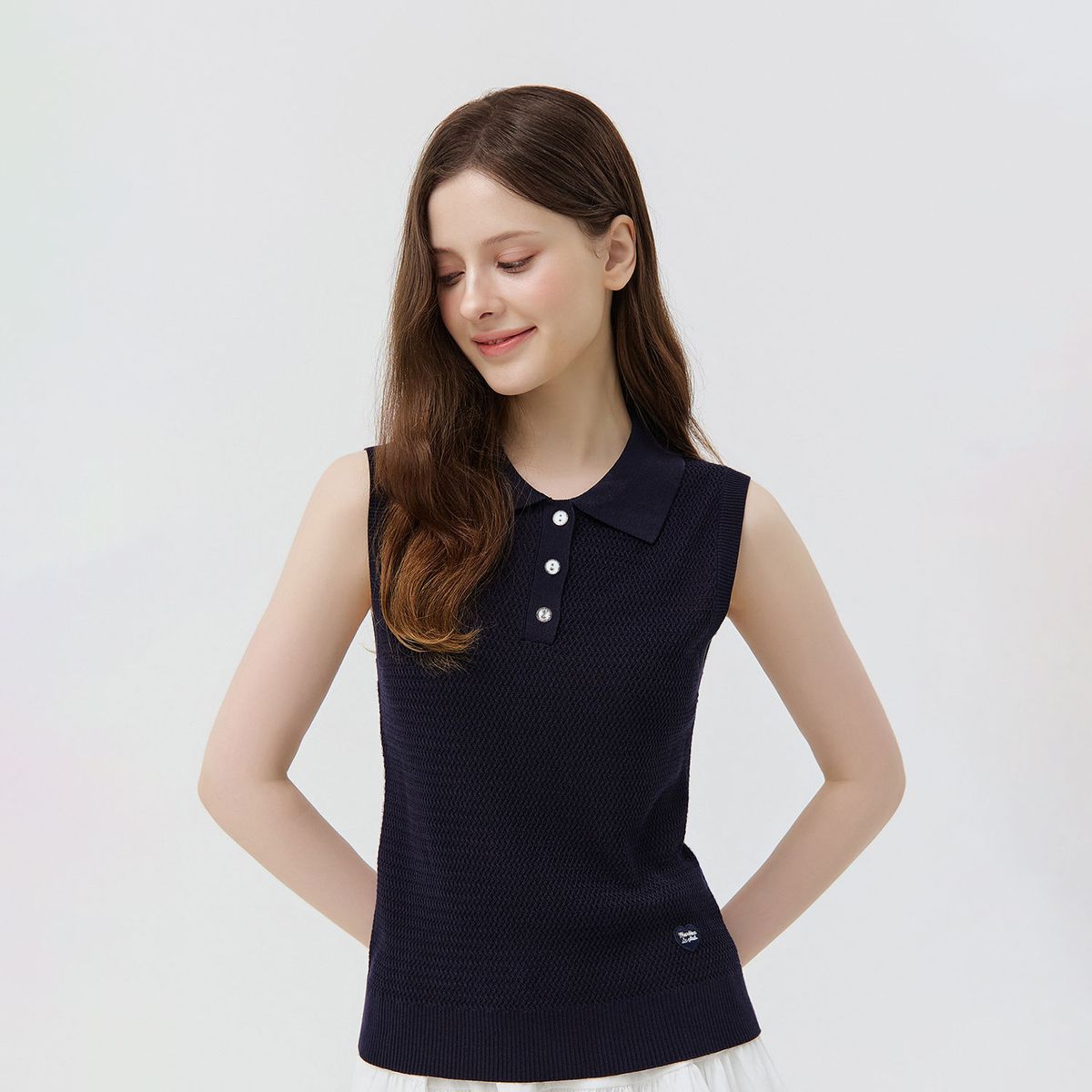 마틴골프(MARTINE GOLF) Saint Collar Sleeveless Knit_NAVY
