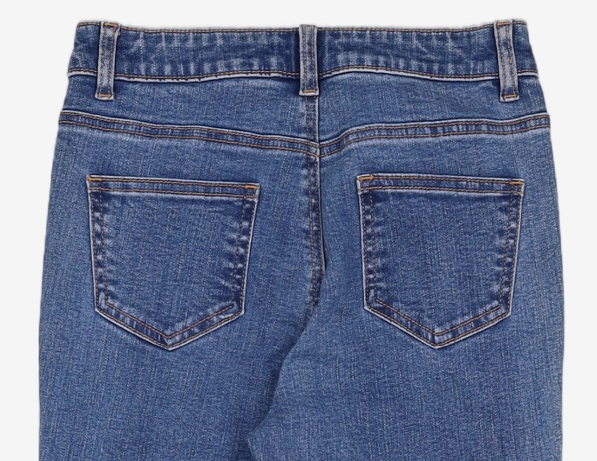미쏘(MIXXO) 밑단옆슬릿 투버튼 롱부츠컷 데님 MIWTJD321J 24