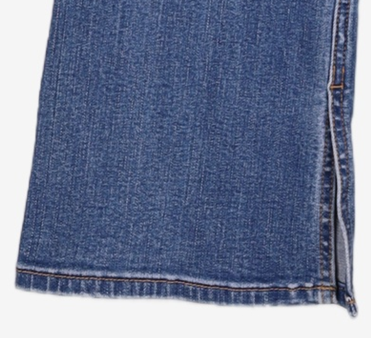 미쏘(MIXXO) 밑단옆슬릿 투버튼 롱부츠컷 데님 MIWTJD321J 24