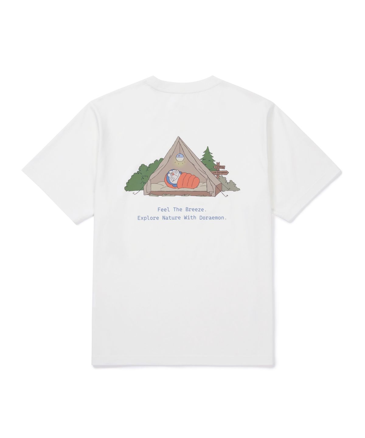 스노우피크 어패럴(SNOWPEAK APPAREL) [스노우피크 I 도라에몽] 캠핑 반팔 티셔츠 (S26MUFTS94) Off White
