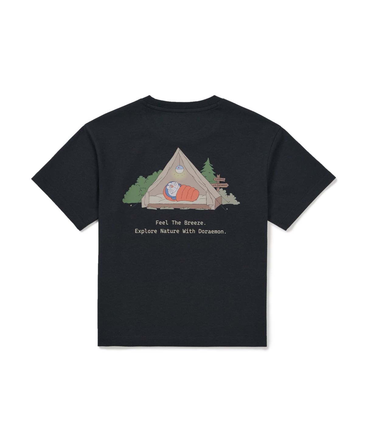 스노우피크 어패럴 키즈(SNOWPEAK APPAREL KIDS) [스노우피크 I 도라에몽] 키즈 캠핑 반팔 티셔츠 (S26MKFTS97) Dark Navy