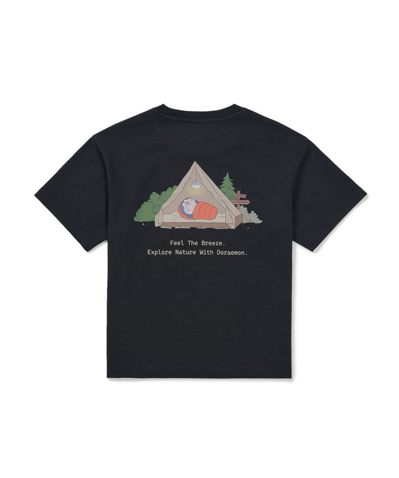[스노우피크 I 도라에몽] 키즈 캠핑 반팔 티셔츠 (S26MKFTS97) Dark Navy