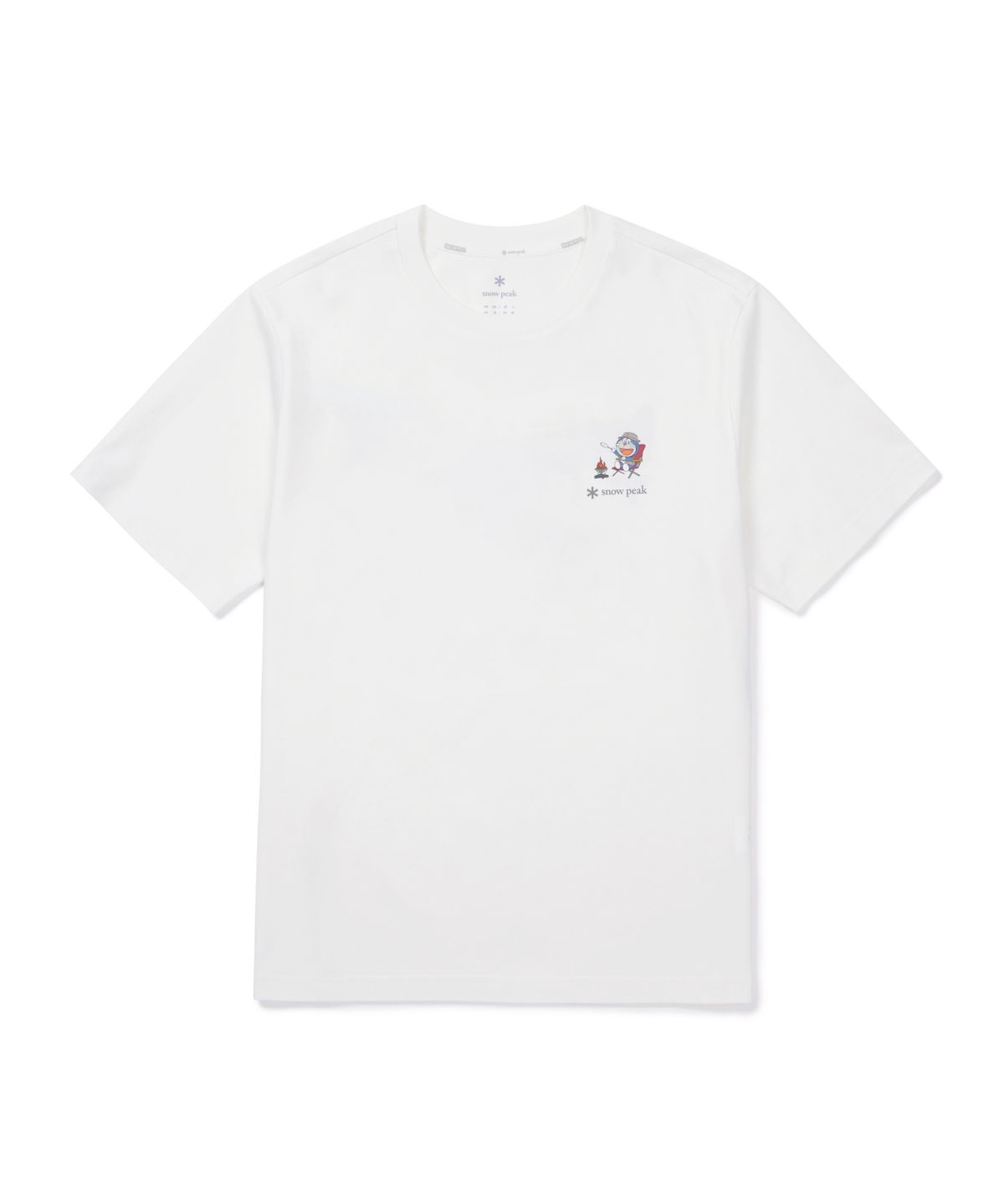 스노우피크 어패럴(SNOWPEAK APPAREL) [스노우피크 I 도라에몽] 캠프파이어 반팔 티셔츠 (S26MUFTS95) Off White