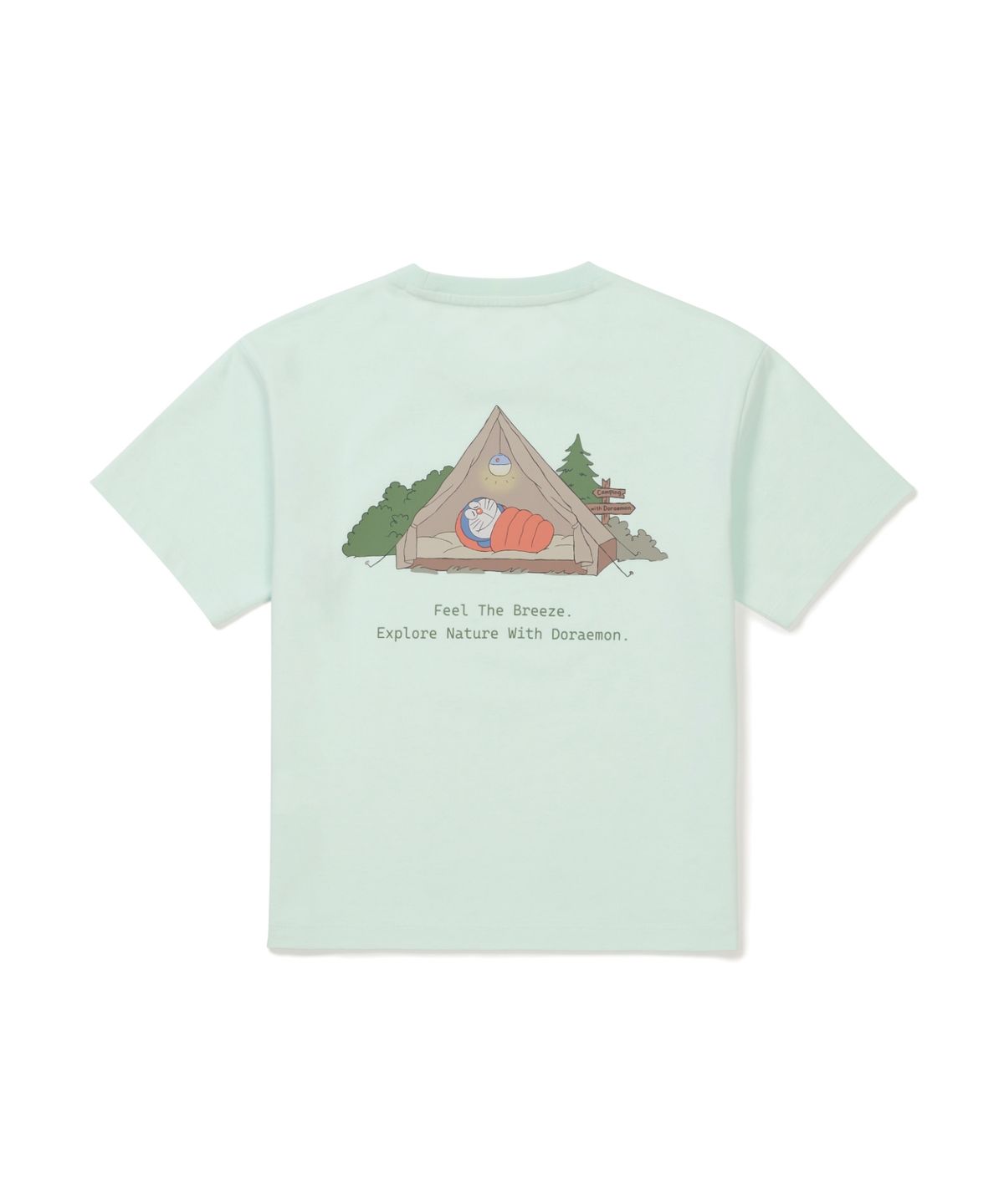스노우피크 어패럴 키즈(SNOWPEAK APPAREL KIDS) [스노우피크 I 도라에몽] 키즈 캠핑 반팔 티셔츠 (S26MKFTS97) Mint