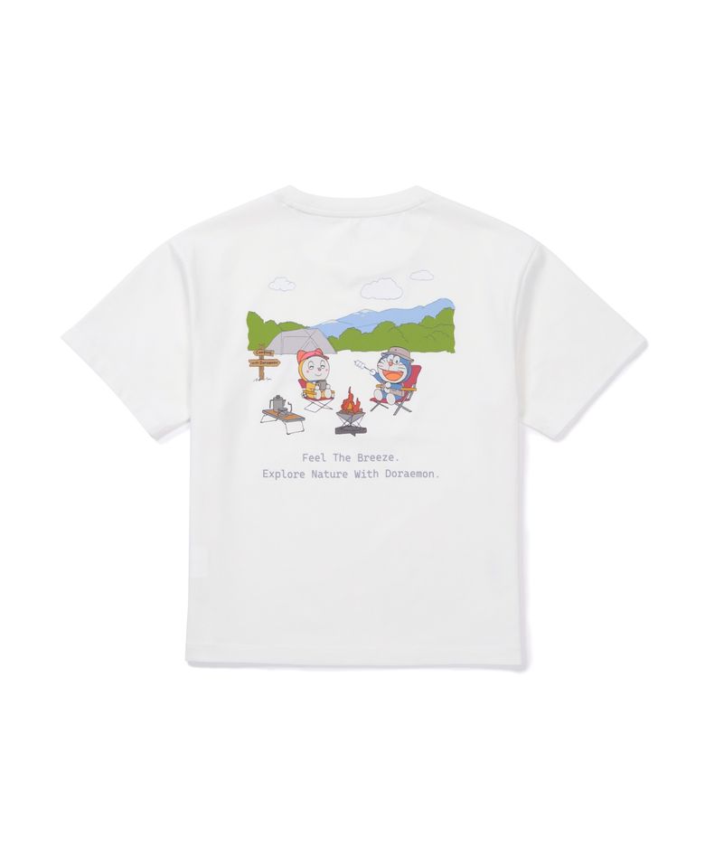 [스노우피크 I 도라에몽] 키즈 캠프파이어 티셔츠 (S26MKFTS98) Off White