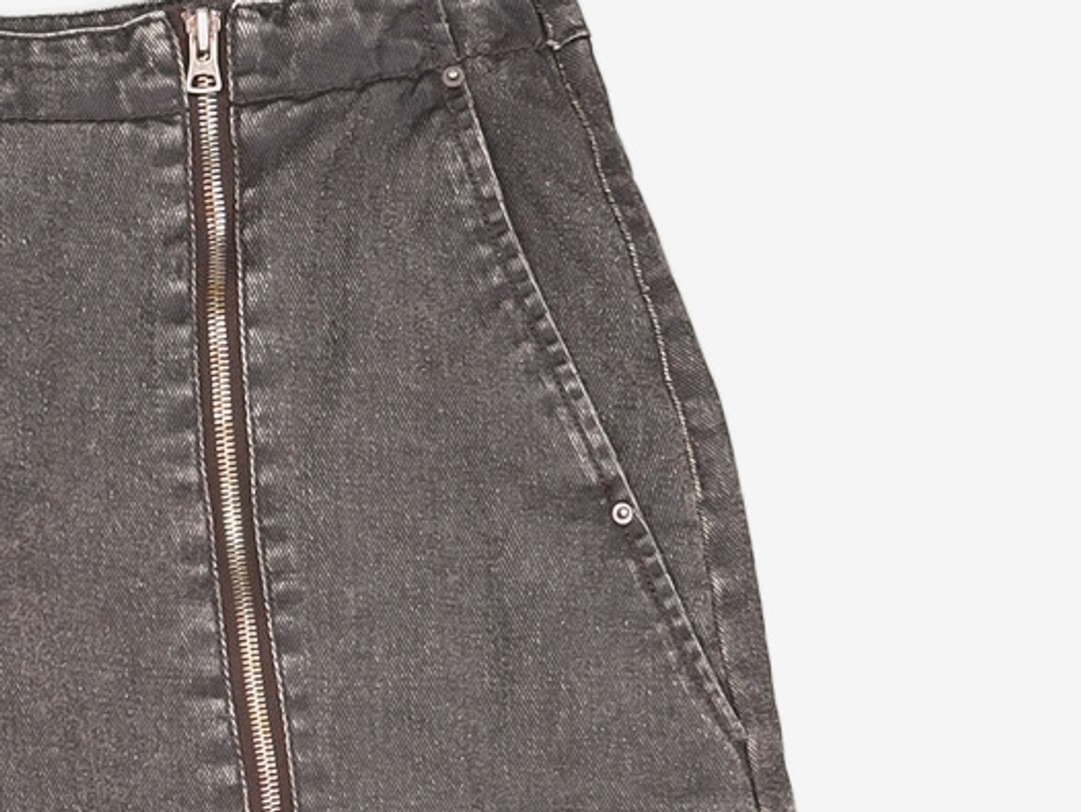 메종미네드(MAISON MINED) (W) TWO-WAY SKIRT DENIM PANTS - STONE 2