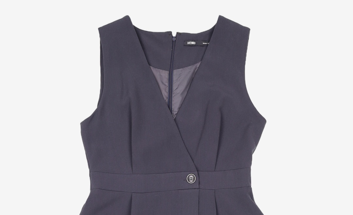 미쏘(MIXXO) V넥 레이어드 롱 원피스 MIWOWCT11B M