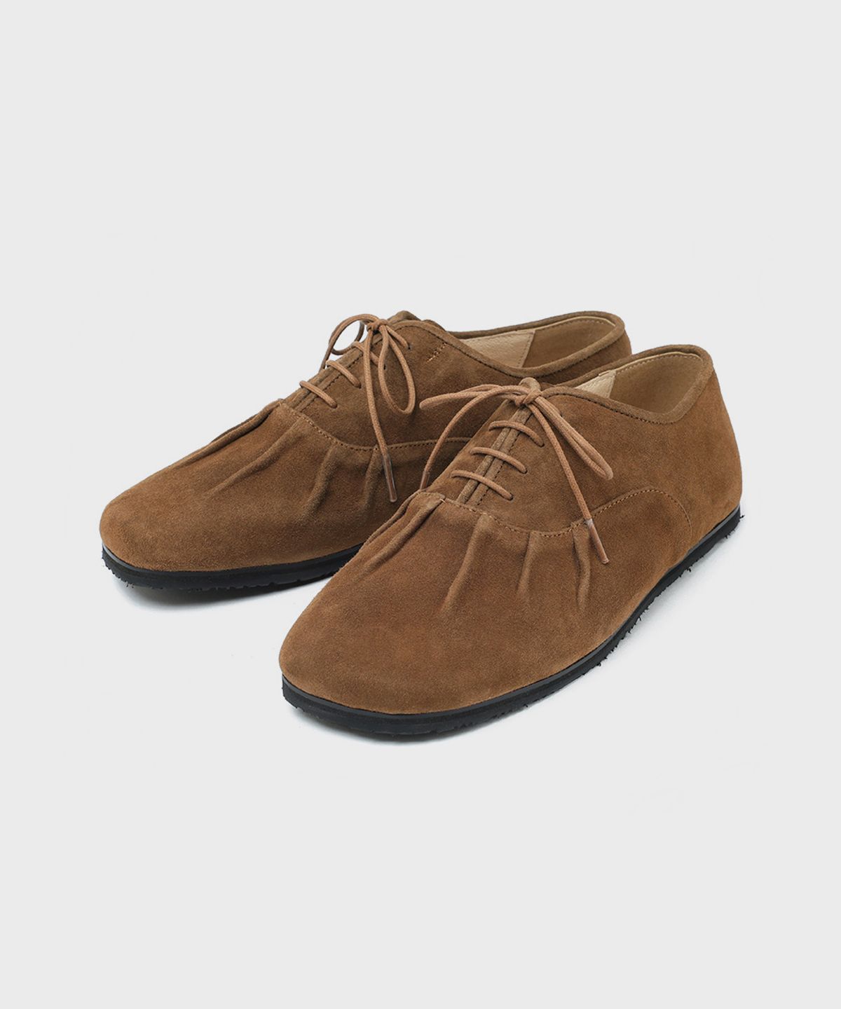 피렌체 아뜨리에(FIRENZE ATELIER) [비브람] 셔링디테일 유니섹스 캐주얼 더비 8800 [MID BROWN SUEDE]