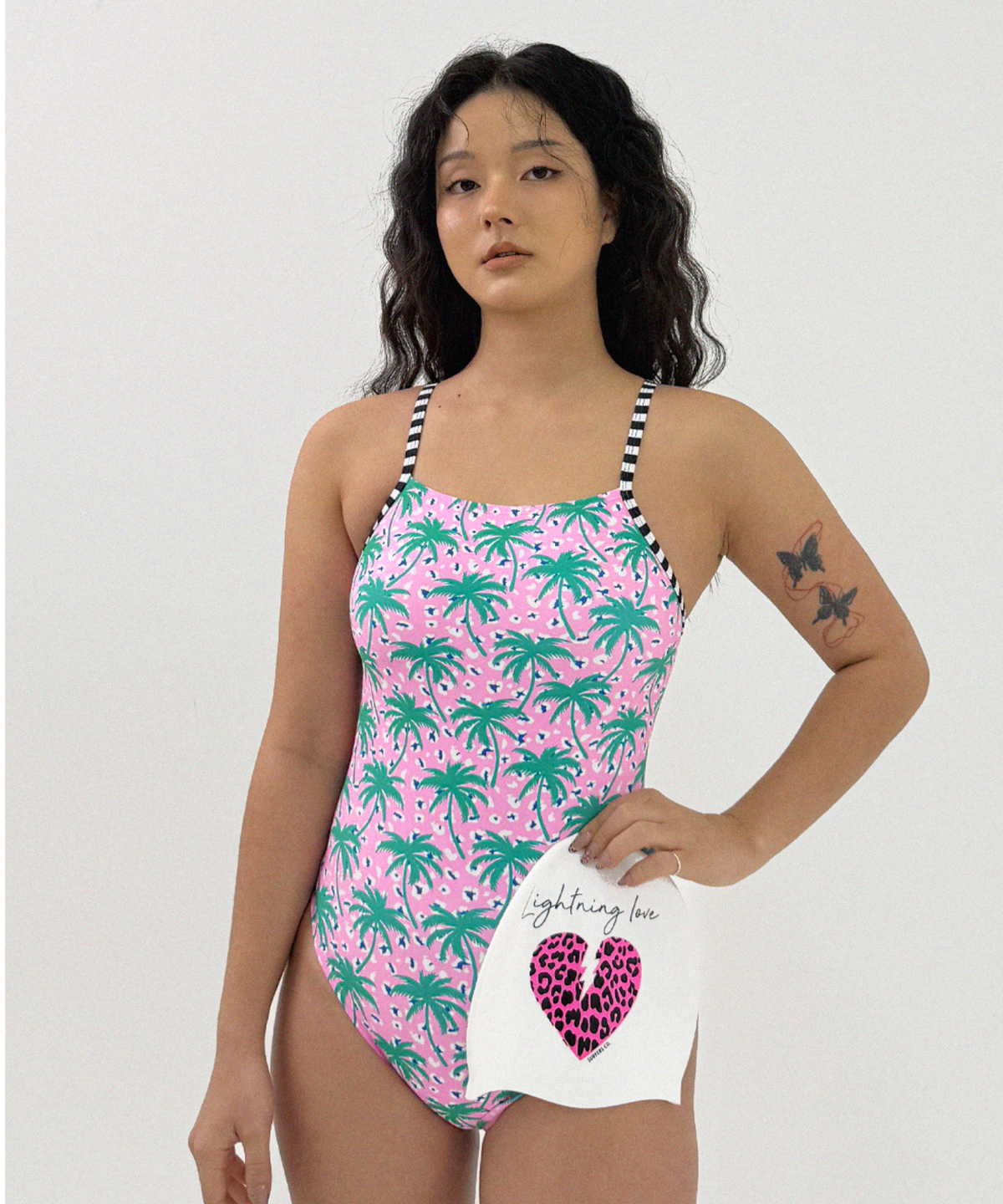 서퍼스코(SUFERSCO) Pink Palm Swimwear